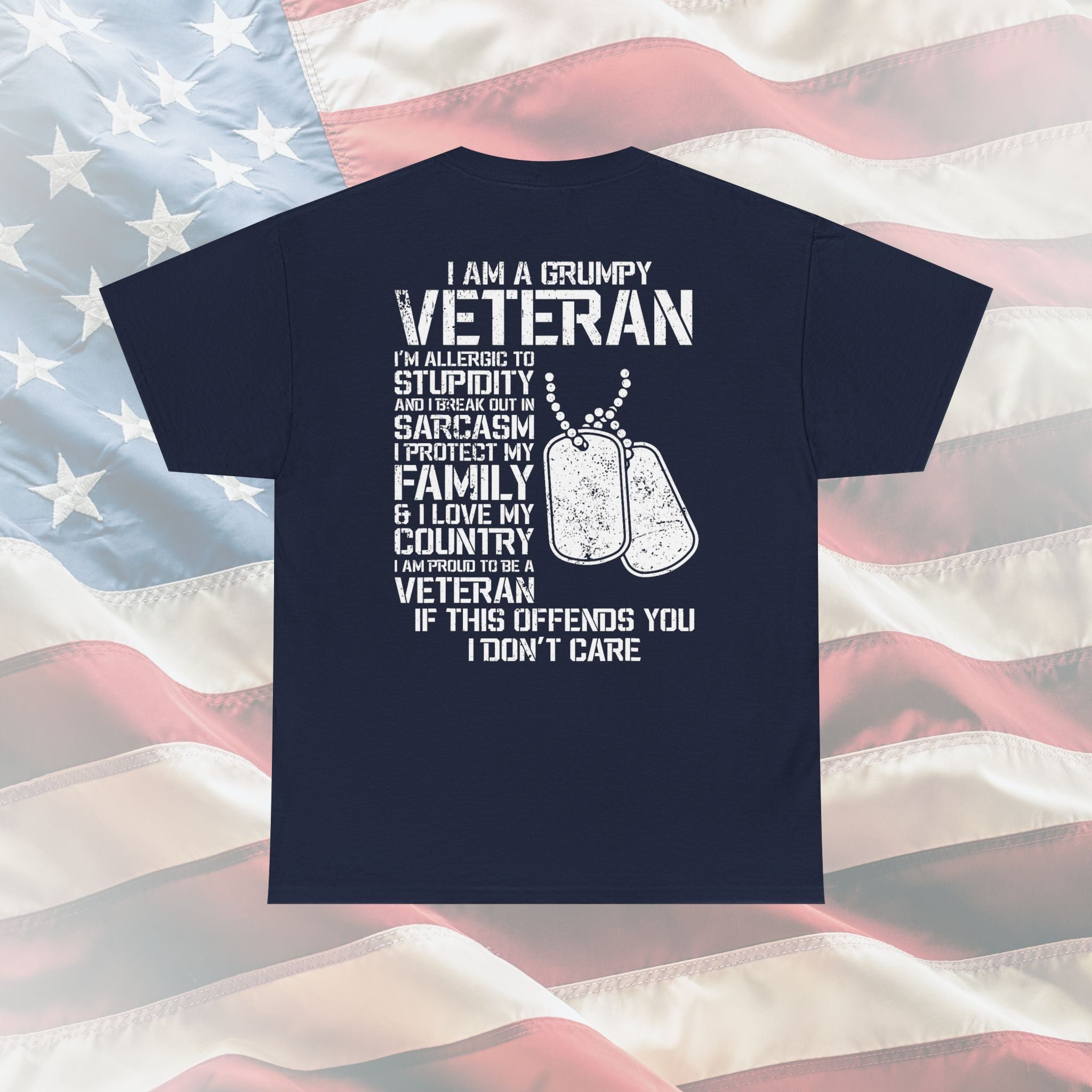 "I Am a Grumpy Veteran": The Bold Statement Tee That Shows Your Unbreakable Commitment