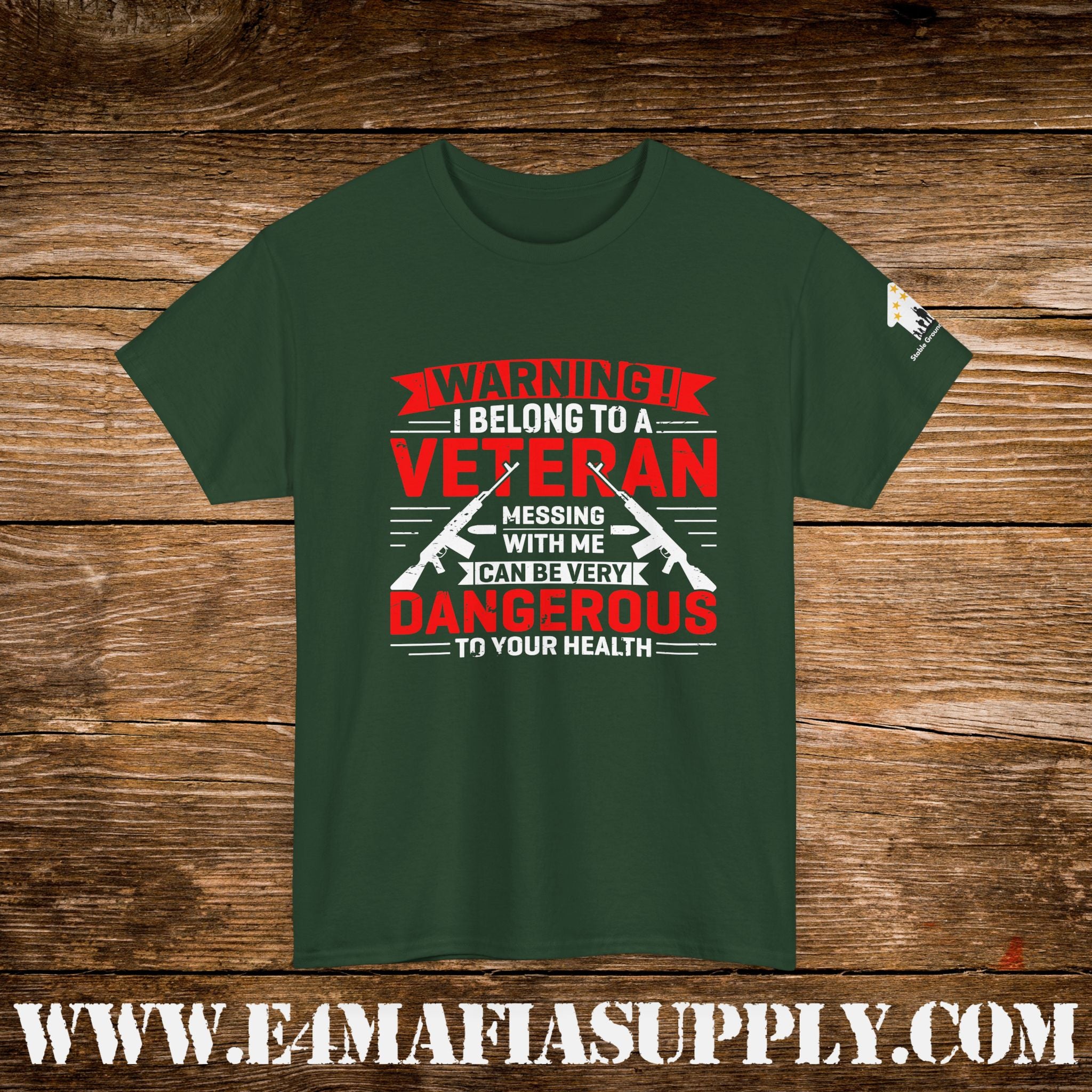 “Warning: I Belong to a Veteran — Dangerous to Your Health” T-Shirt