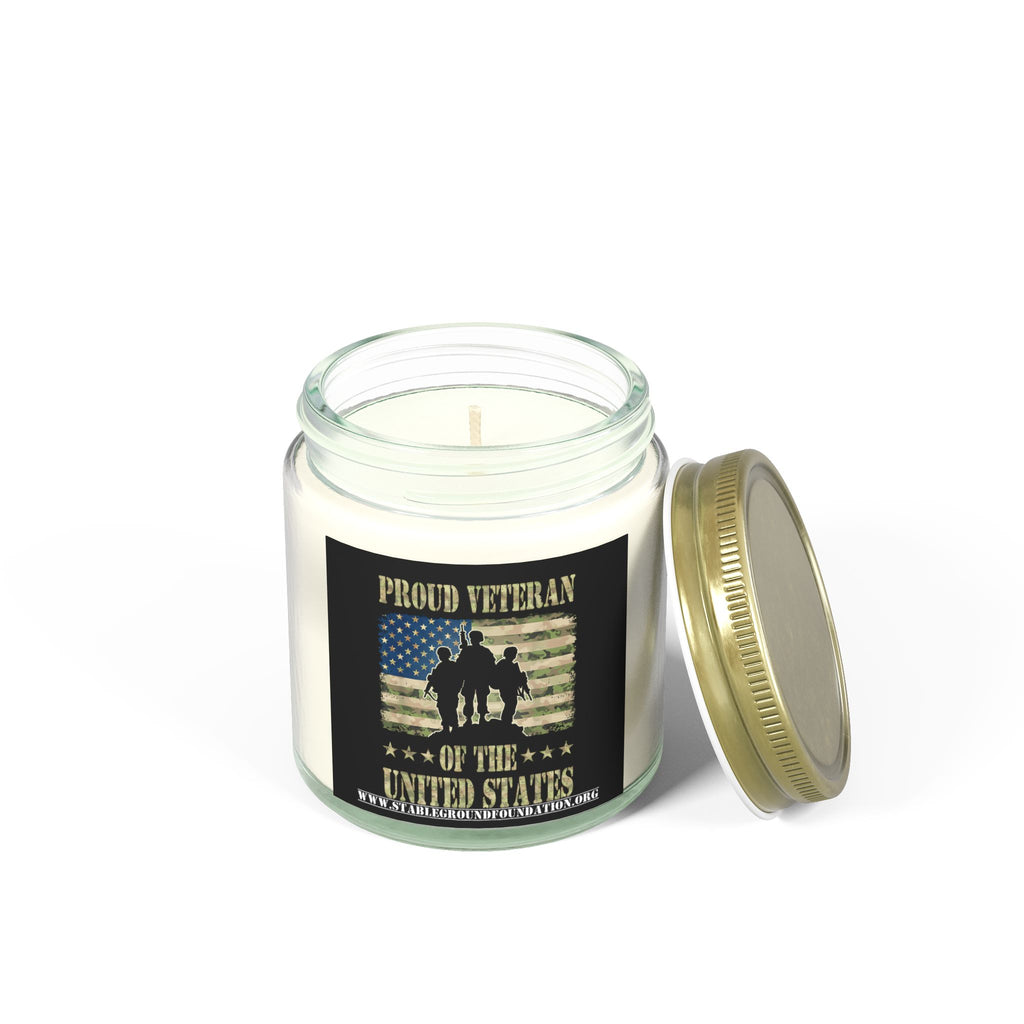 Proud Veteran Candle – Patriotic Military Tribute Gift Honoring U.S. Service Members