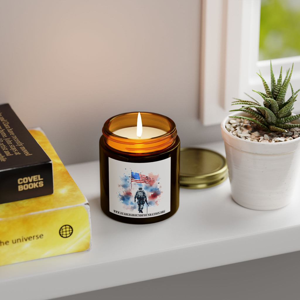 Watercolor Soldier Candle – A Tribute to Service, Sacrifice, and Freedom