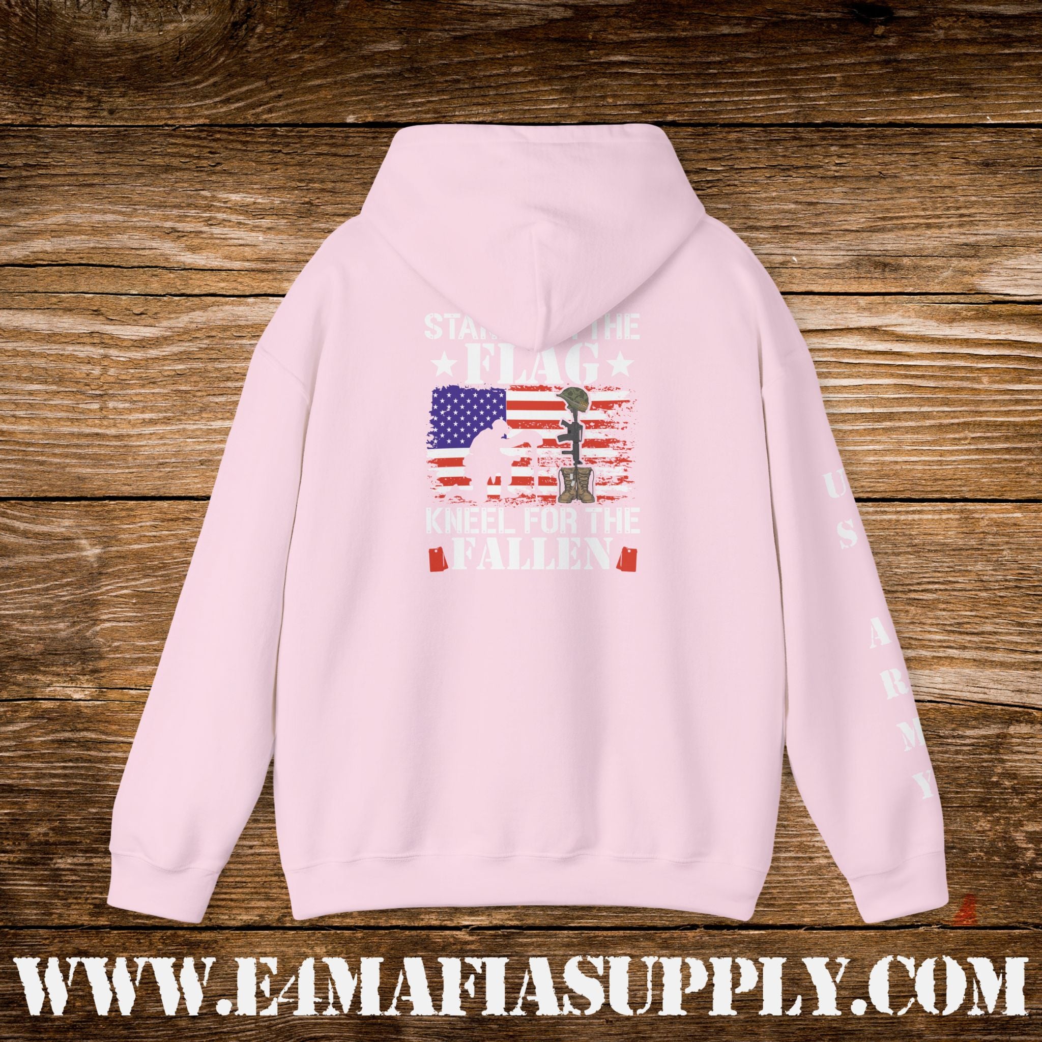 Stand for the Flag, Kneel for the Fallen – US Army Hoodie