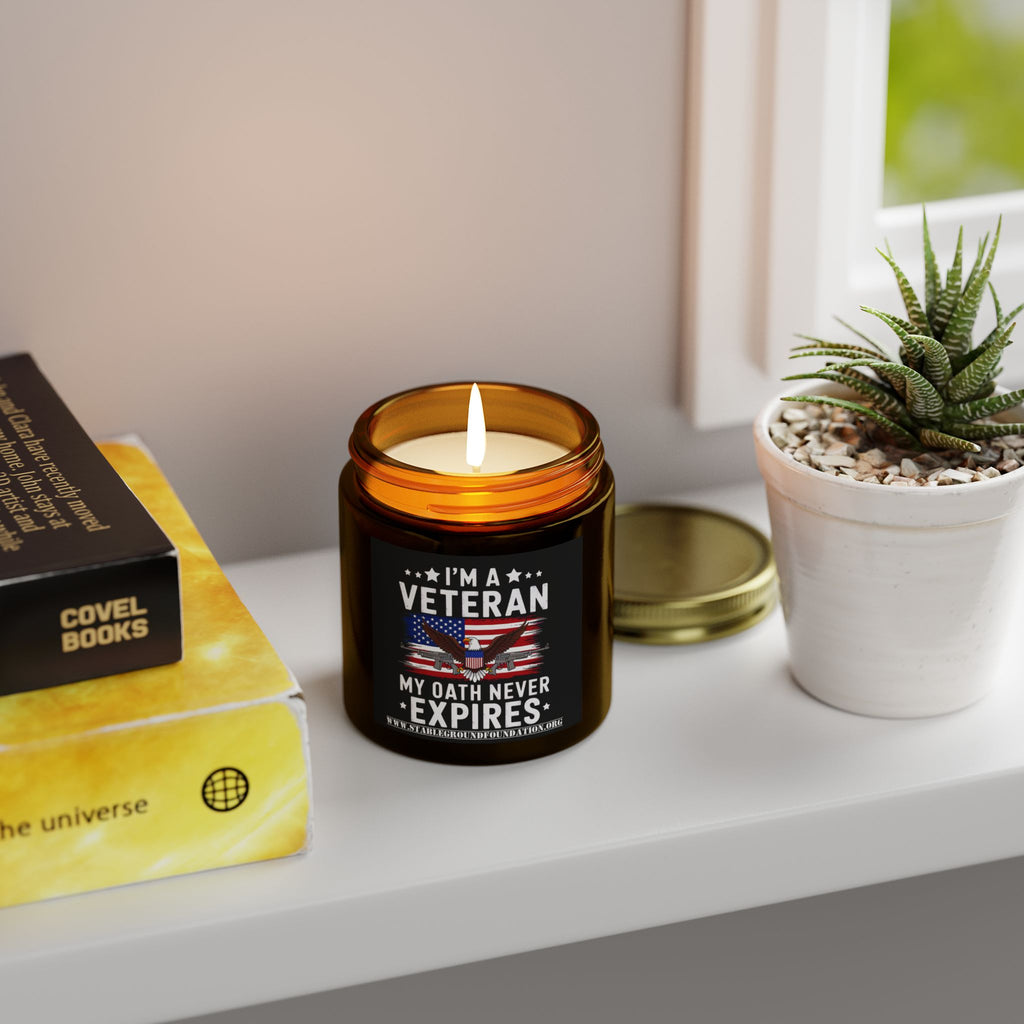 My Oath Never Expires Candle | Patriotic Gift for Proud U.S. Veterans