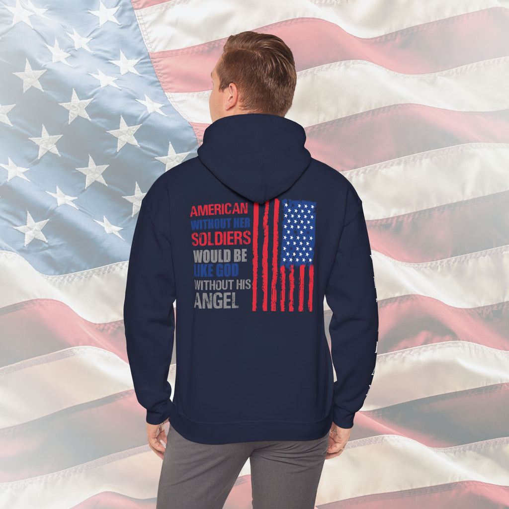 “America Without Her Soldiers” Patriotic Veteran Hoodie