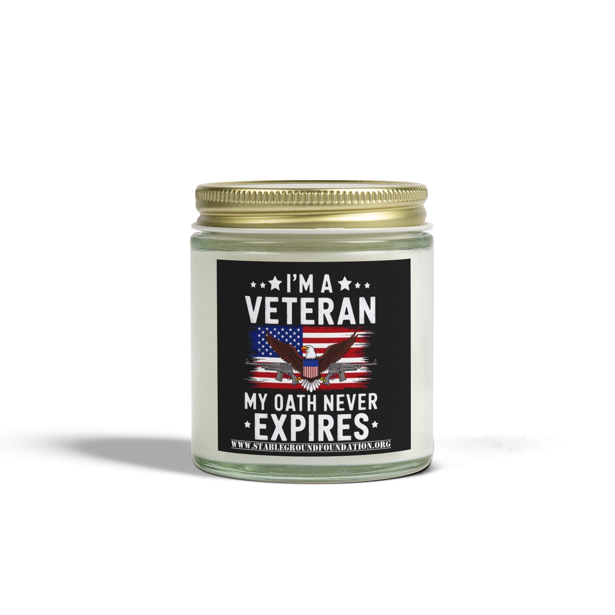 My Oath Never Expires Candle | Patriotic Gift for Proud U.S. Veterans
