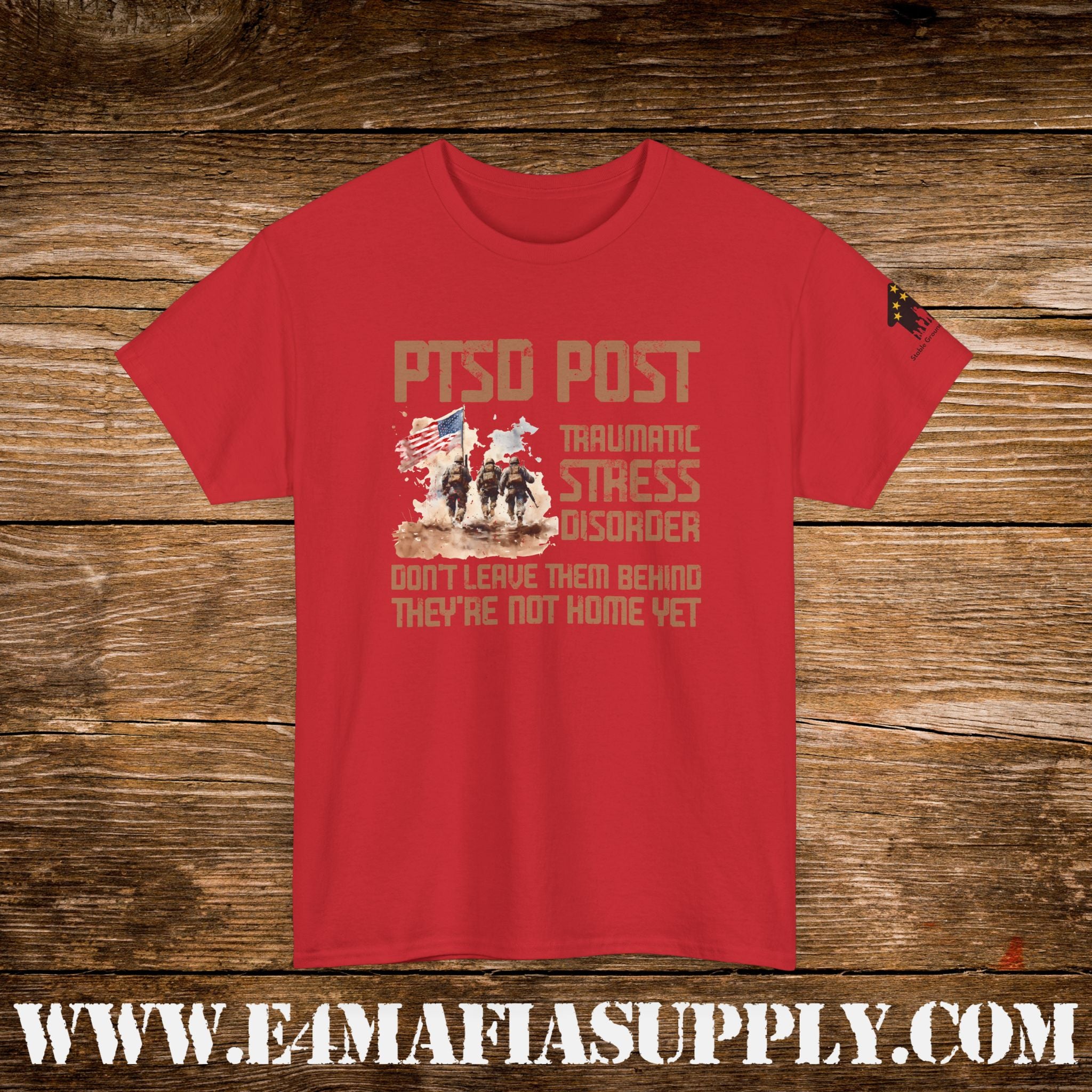 “PTSD – Don’t Leave Them Behind” – Veteran Mental Health Awareness T-Shirt