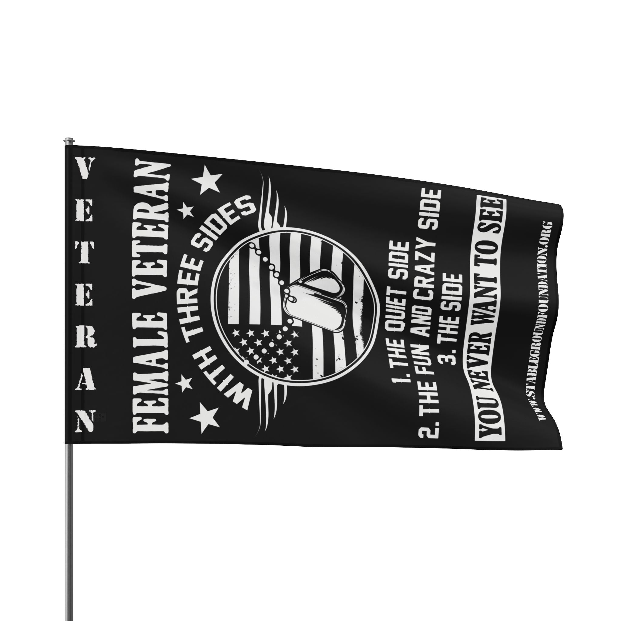 Female Veteran Flag — Three Sides of Strength, Sass, and Service