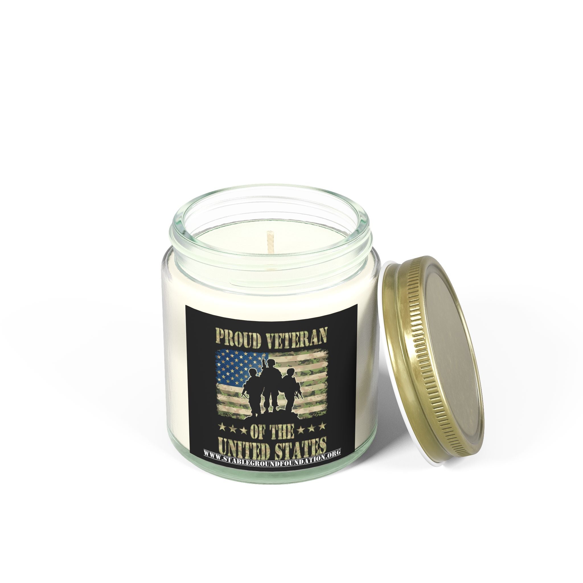 Proud Veteran Candle – Patriotic Military Tribute Gift Honoring U.S. Service Members