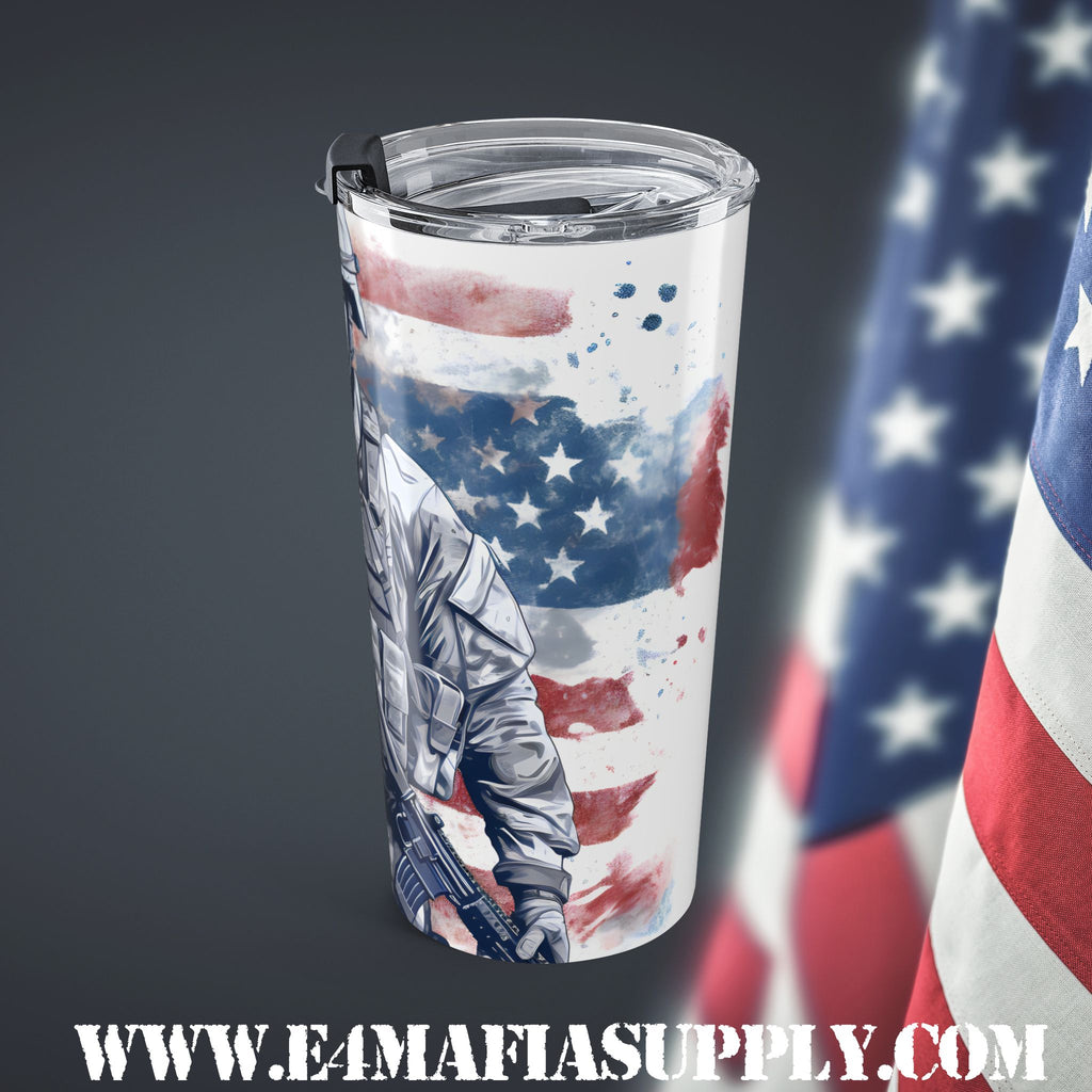 Guardian of Freedom — Patriotic Soldier Tumbler for Everyday Heroes