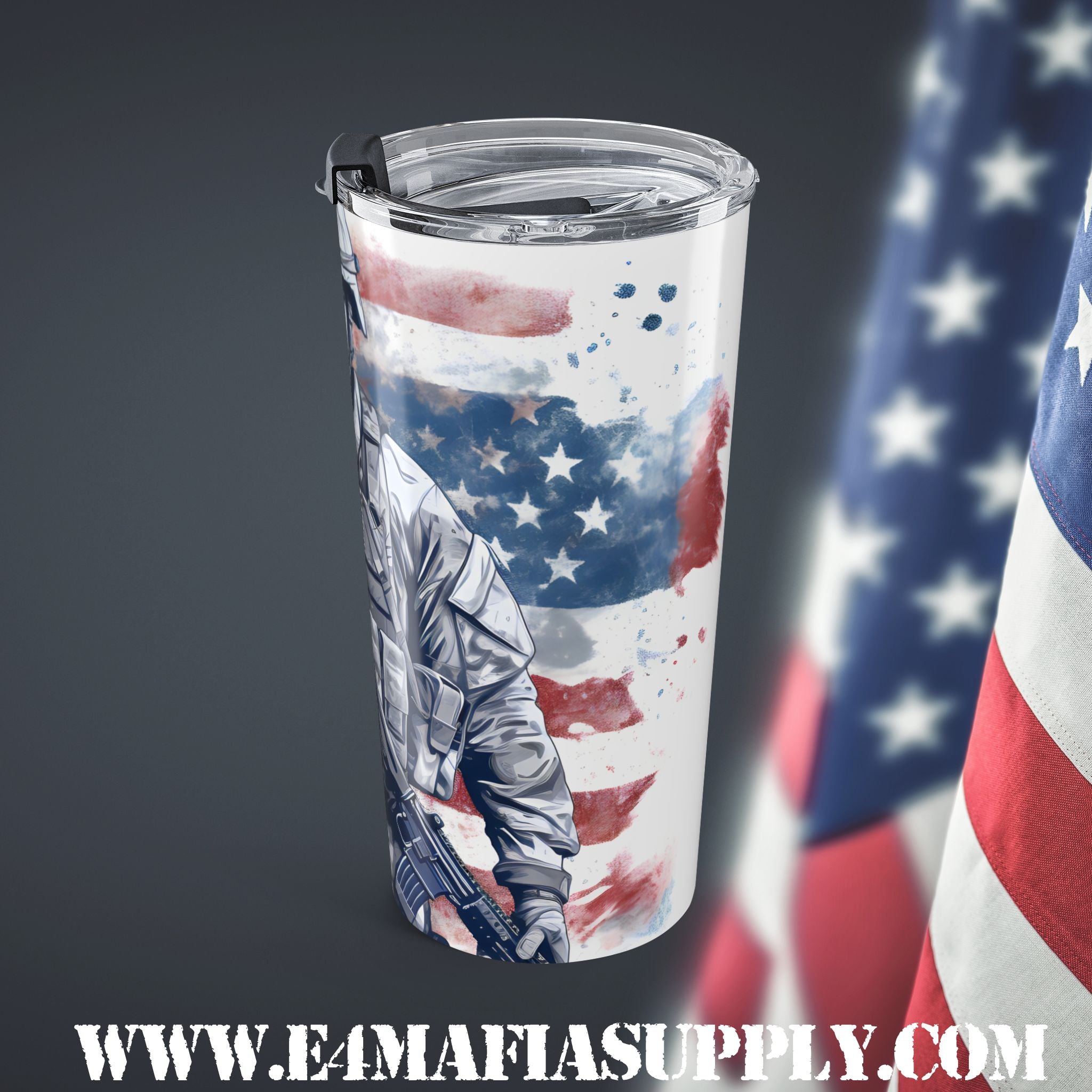 Guardian of Freedom — Patriotic Soldier Tumbler for Everyday Heroes