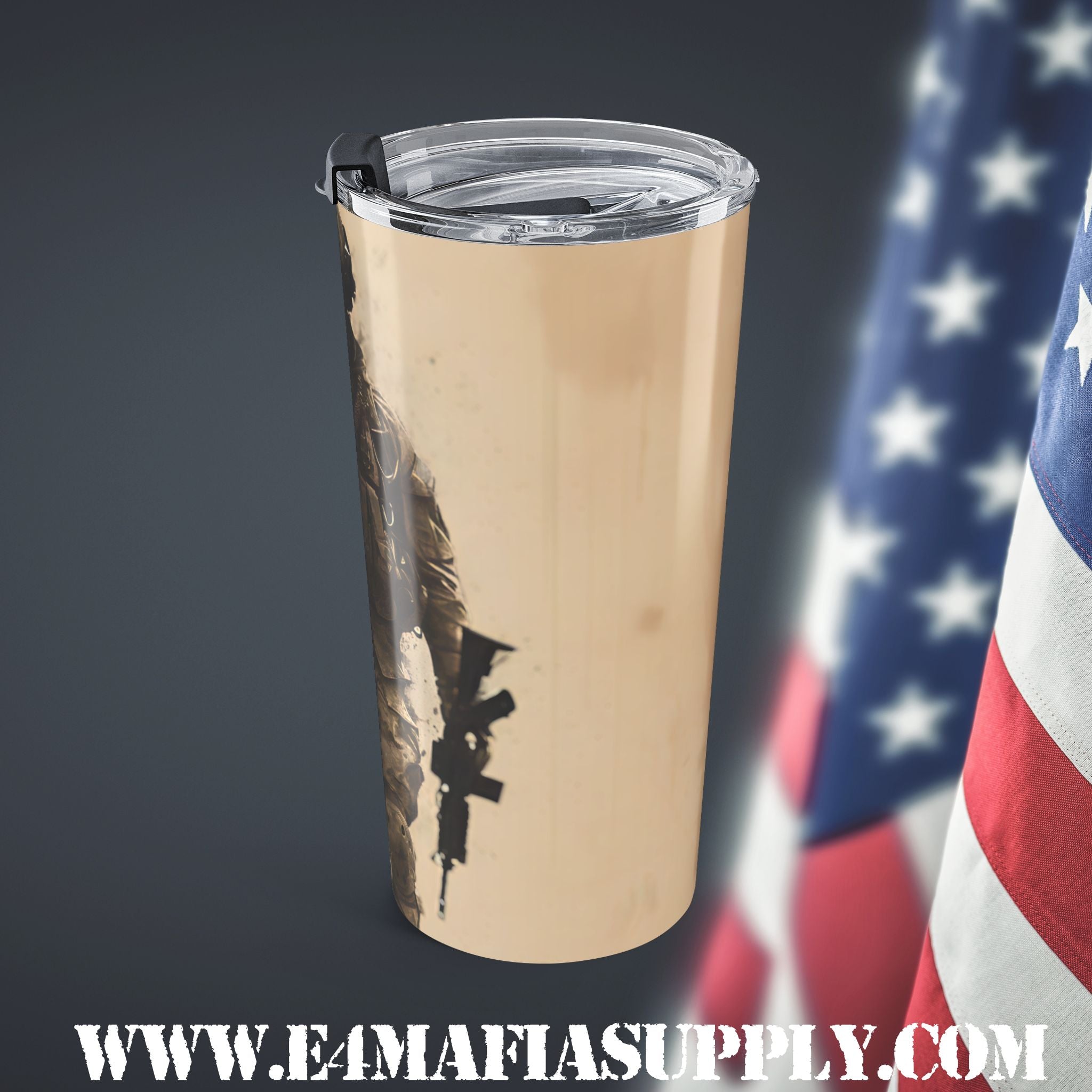 Desert Warrior — Military Tumbler for the Brave and Caffeinated