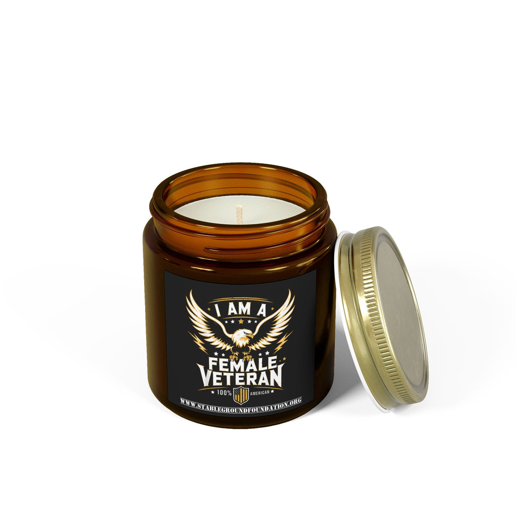 I Am a Female Veteran Candle – Strength, Pride, and American Spirit in Every Flame