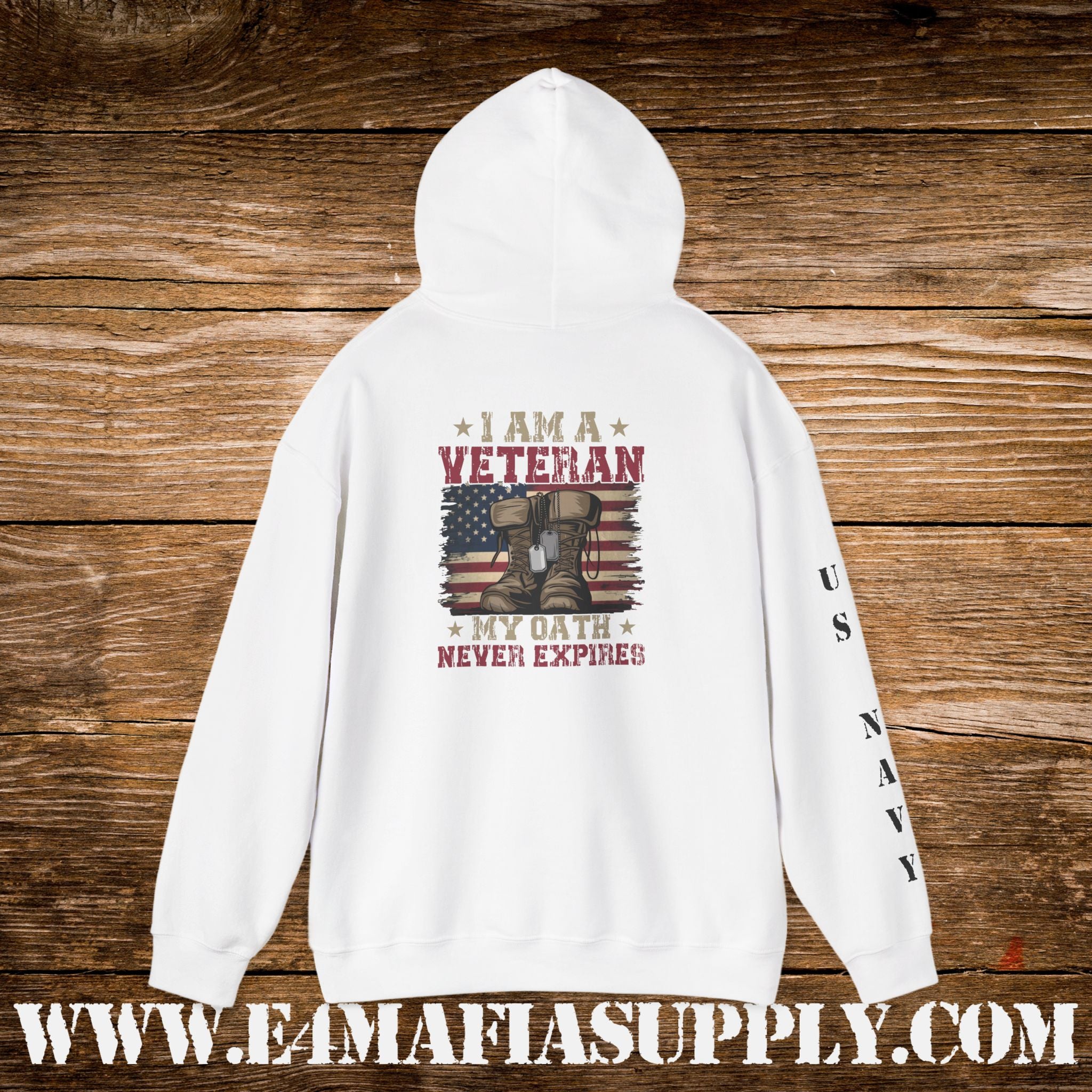 I Am a Veteran – My Oath Never Expires – US Navy Hoodie