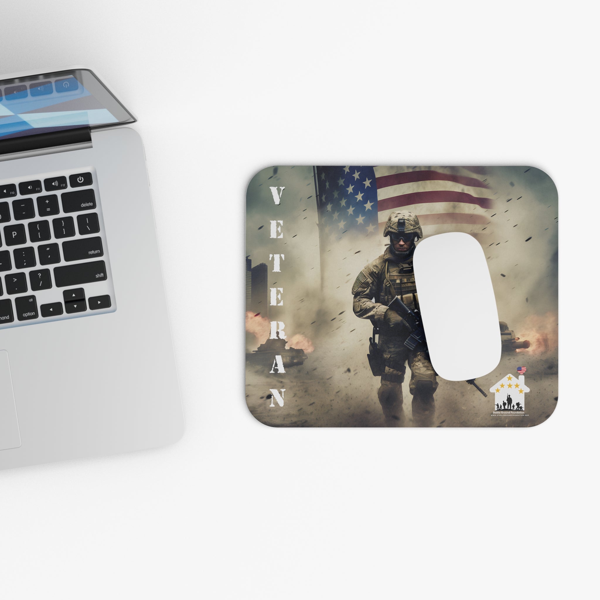 Stand Strong – American Soldier Veteran Mouse Pad