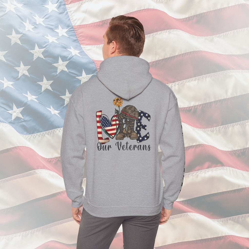 Love Our Veterans US Marines Memorial Hoodie