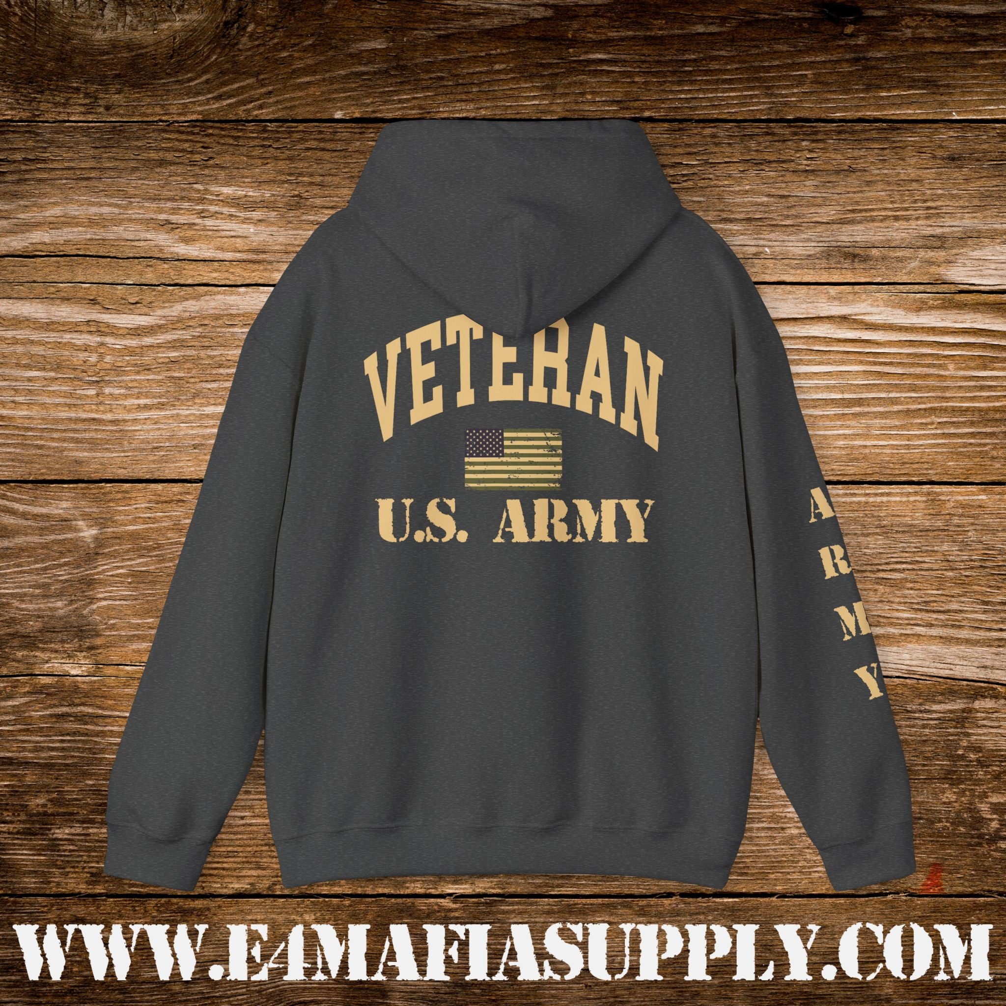 “Army Veteran Flag” Military Pride Hoodie