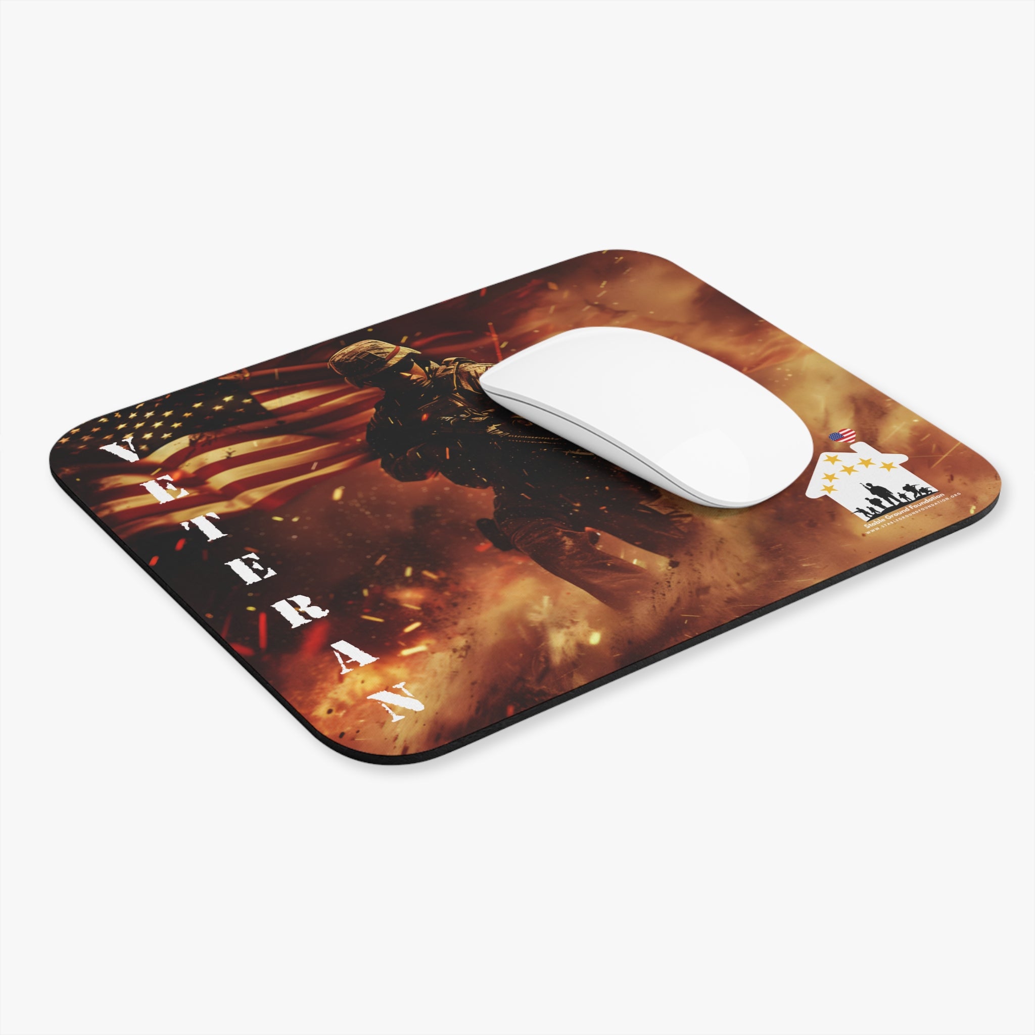 Fire and Freedom – American Veteran Mouse Pad