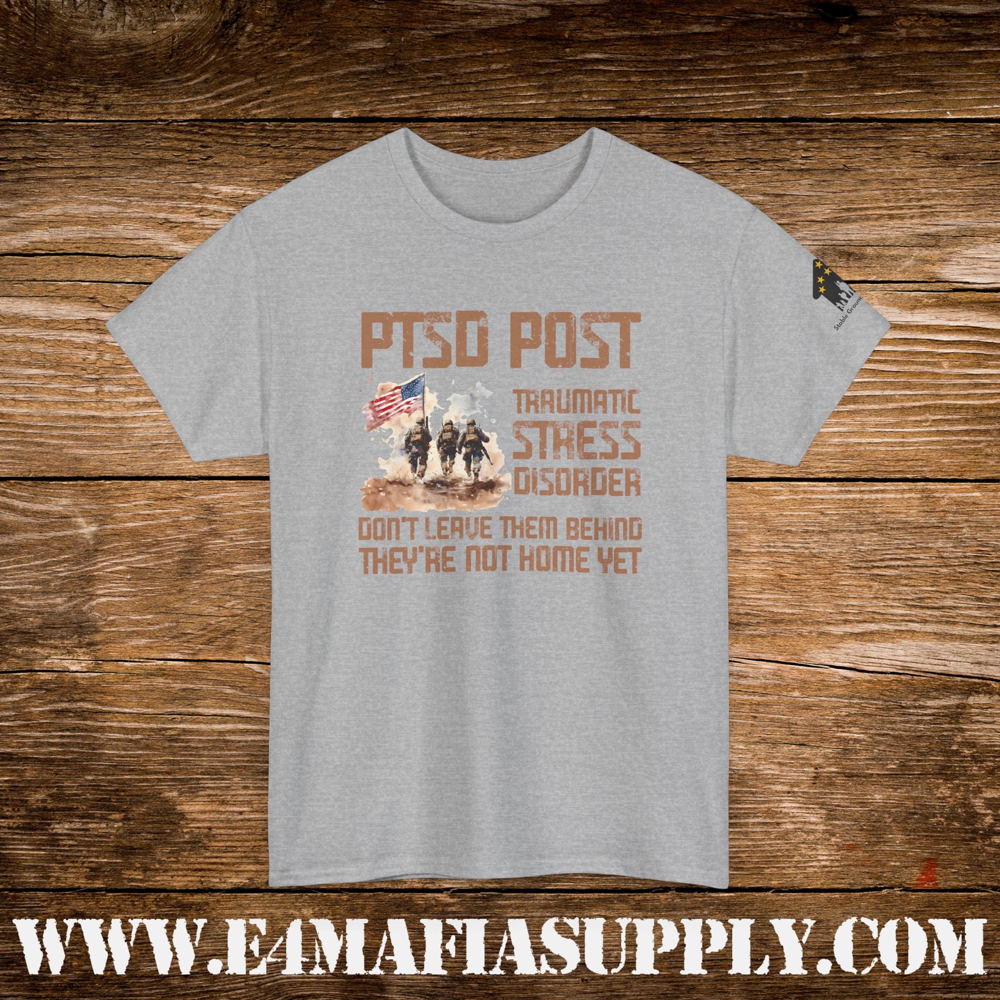 “PTSD – Don’t Leave Them Behind” – Veteran Mental Health Awareness T-Shirt