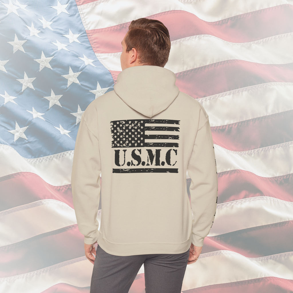 “USMC Veteran Flag” Military Pride Hoodie