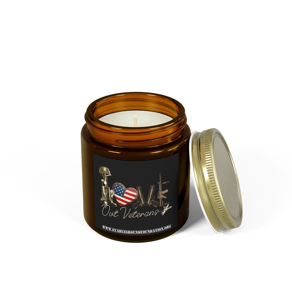 Love Our Veterans Battlefield Cross Candle – Light in Honor of the Fallen