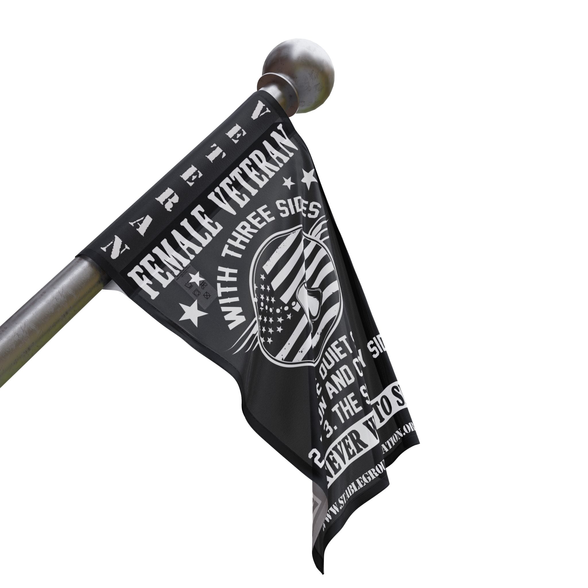 Female Veteran Flag — Three Sides of Strength, Sass, and Service