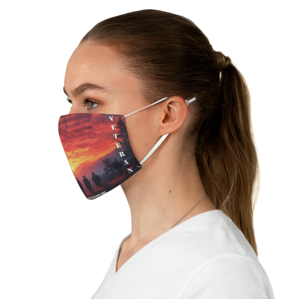 Veteran Sunset – Honor, Courage, and Freedom Face Mask