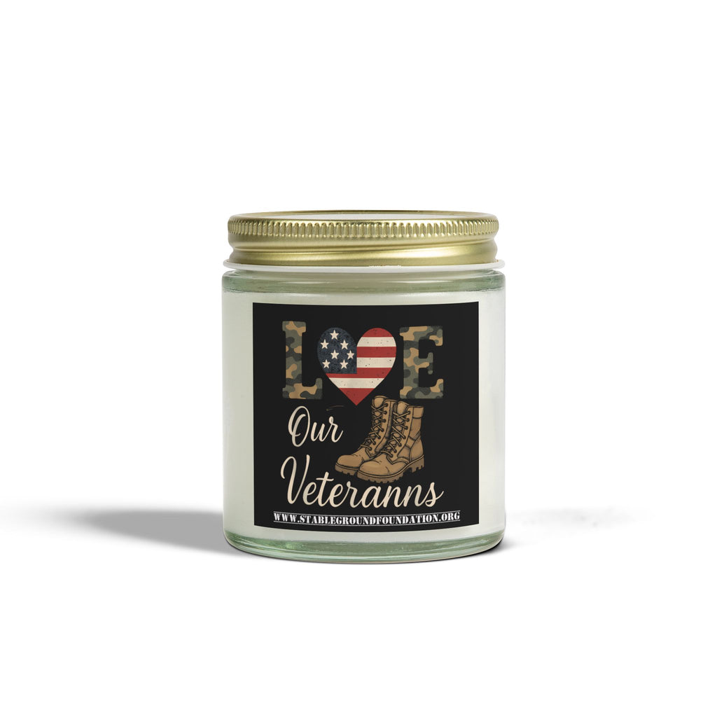Love Our Veterans Combat Boots Candle – Honor with Heart and Flame