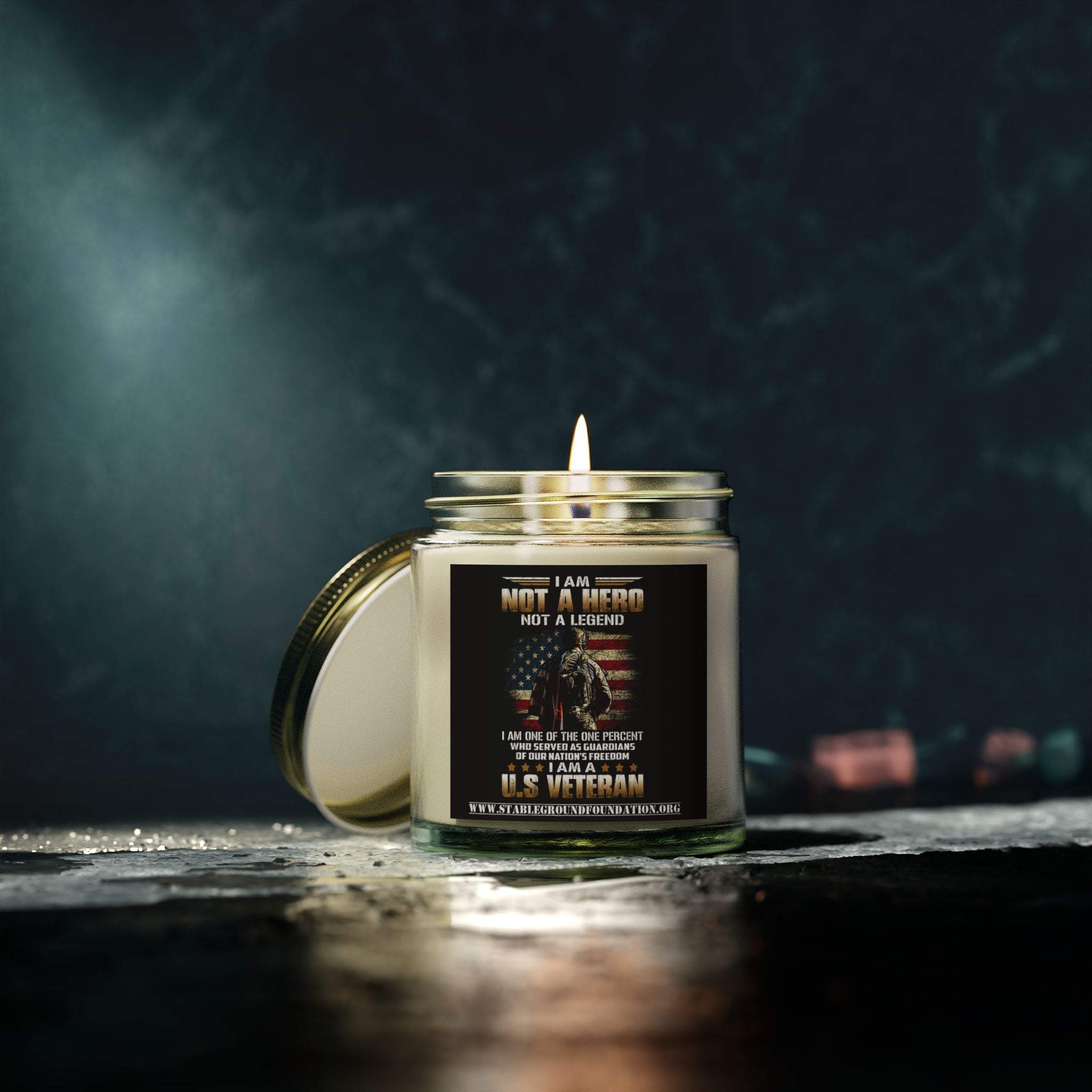 I Am Not a Hero Candle | Patriotic Veteran Candle for the Humble American Hero