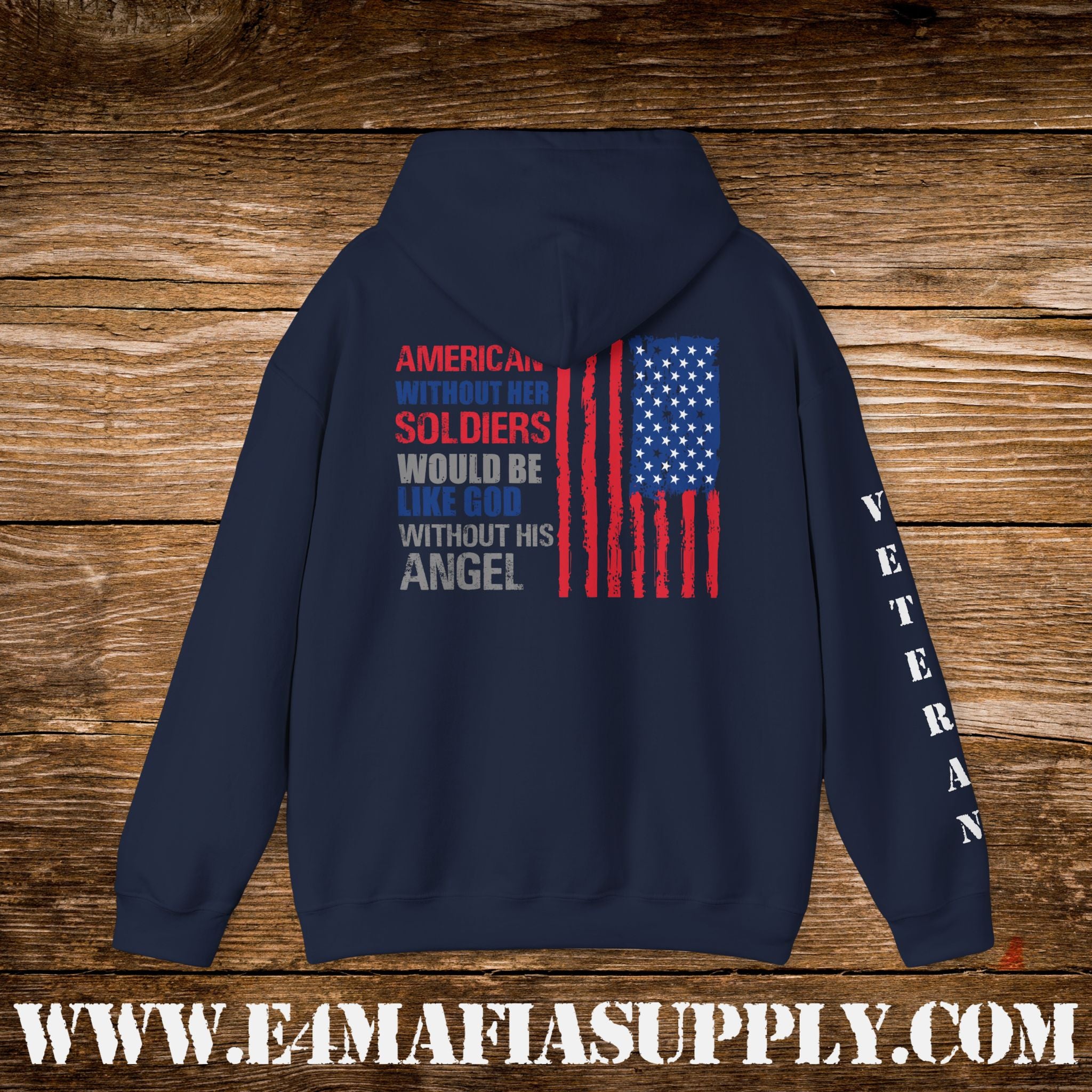 “America Without Her Soldiers” Patriotic Veteran Hoodie