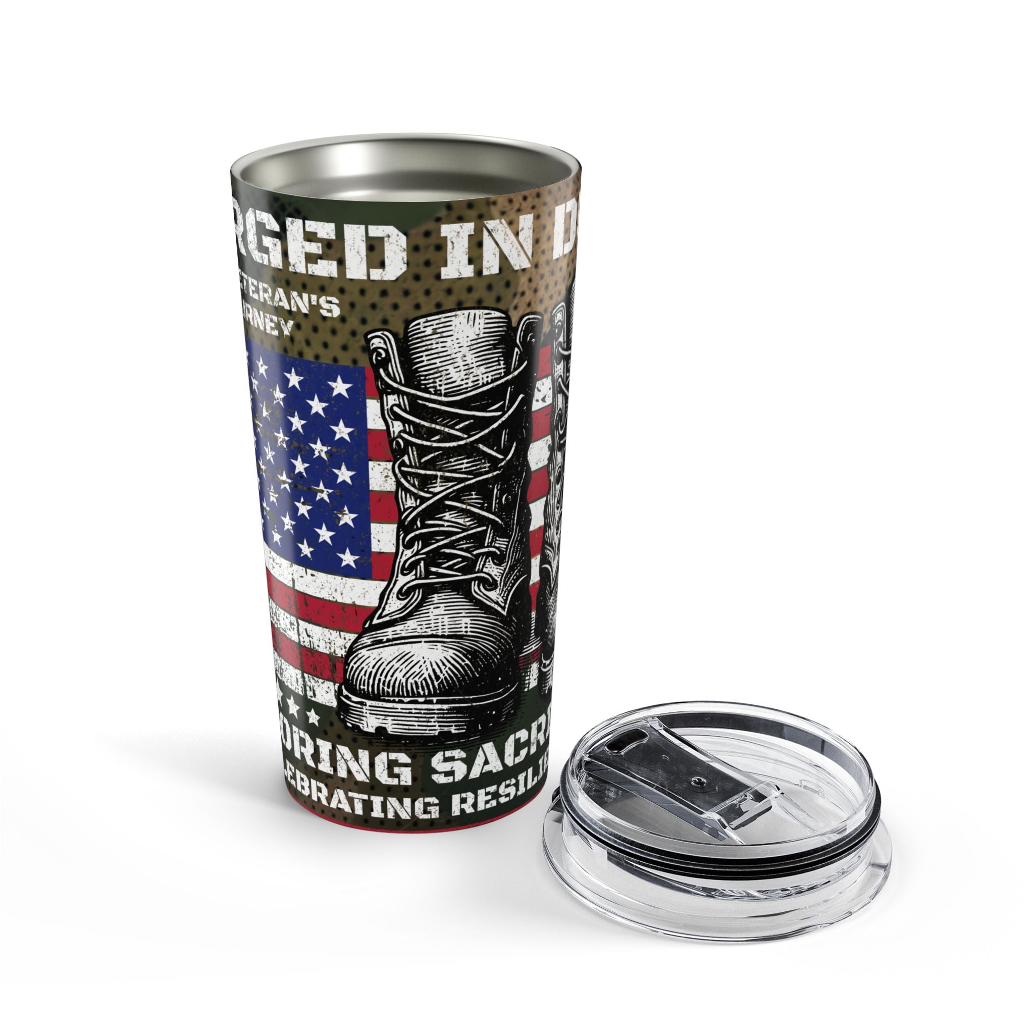 Forged in Duty — Veteran Tribute Tumbler Honoring Service and Sacrifice