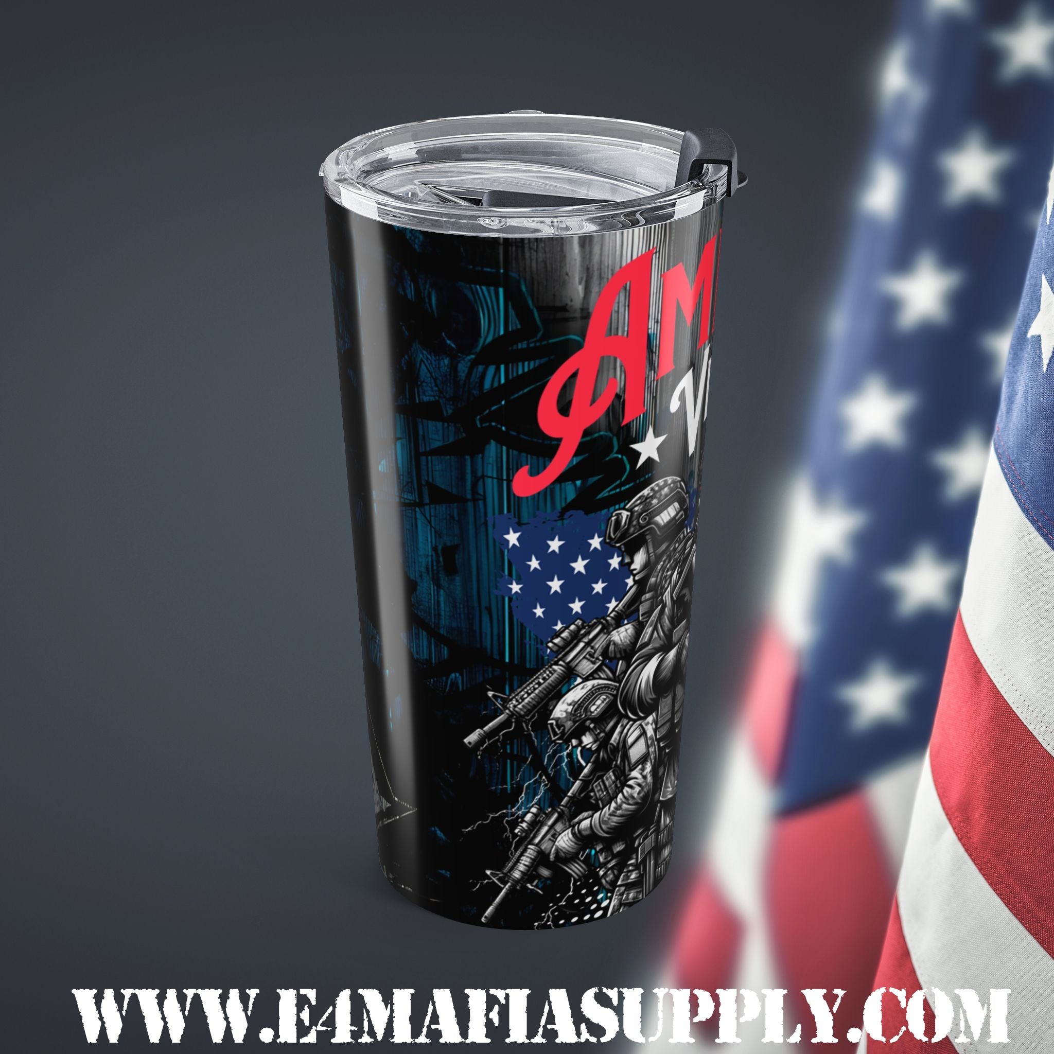 American Veteran — Bold Patriotic Tumbler for the Brave and the Proud