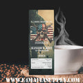 Ranger’s Rest – Patriotic Veteran Coffee Blend with American Flag and Skull Design