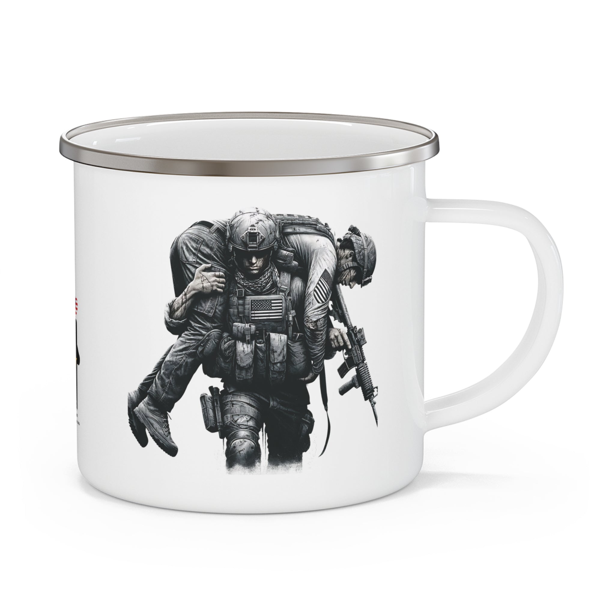 Band of Brothers Coffee Cup – Military Brotherhood Tribute Enamel Mug