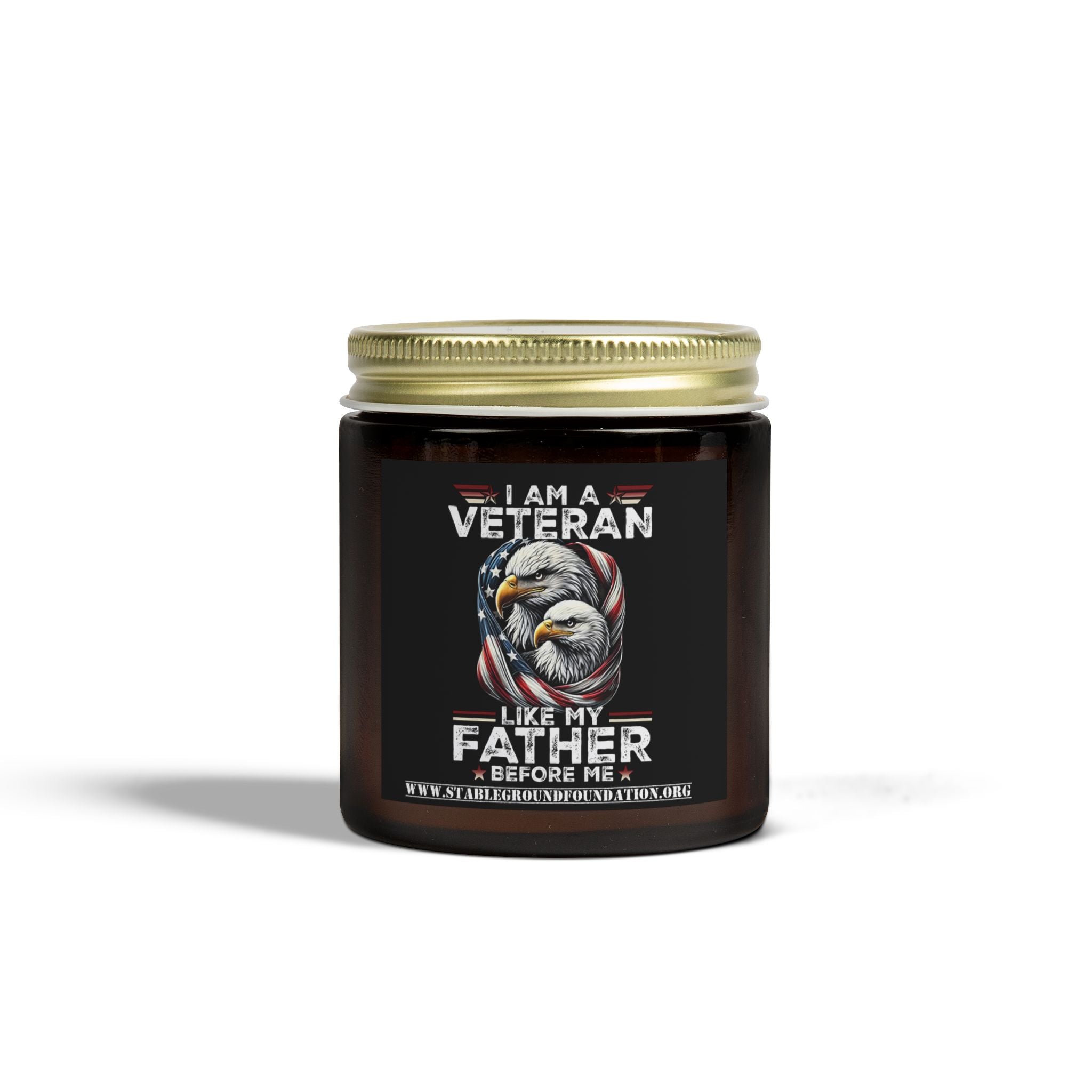 I Am a Veteran Like My Father Before Me Candle – Patriotic Tribute Gift