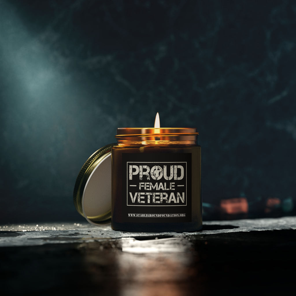 Proud Female Veteran Candle – Bold Military Pride Gift for Women Who Served