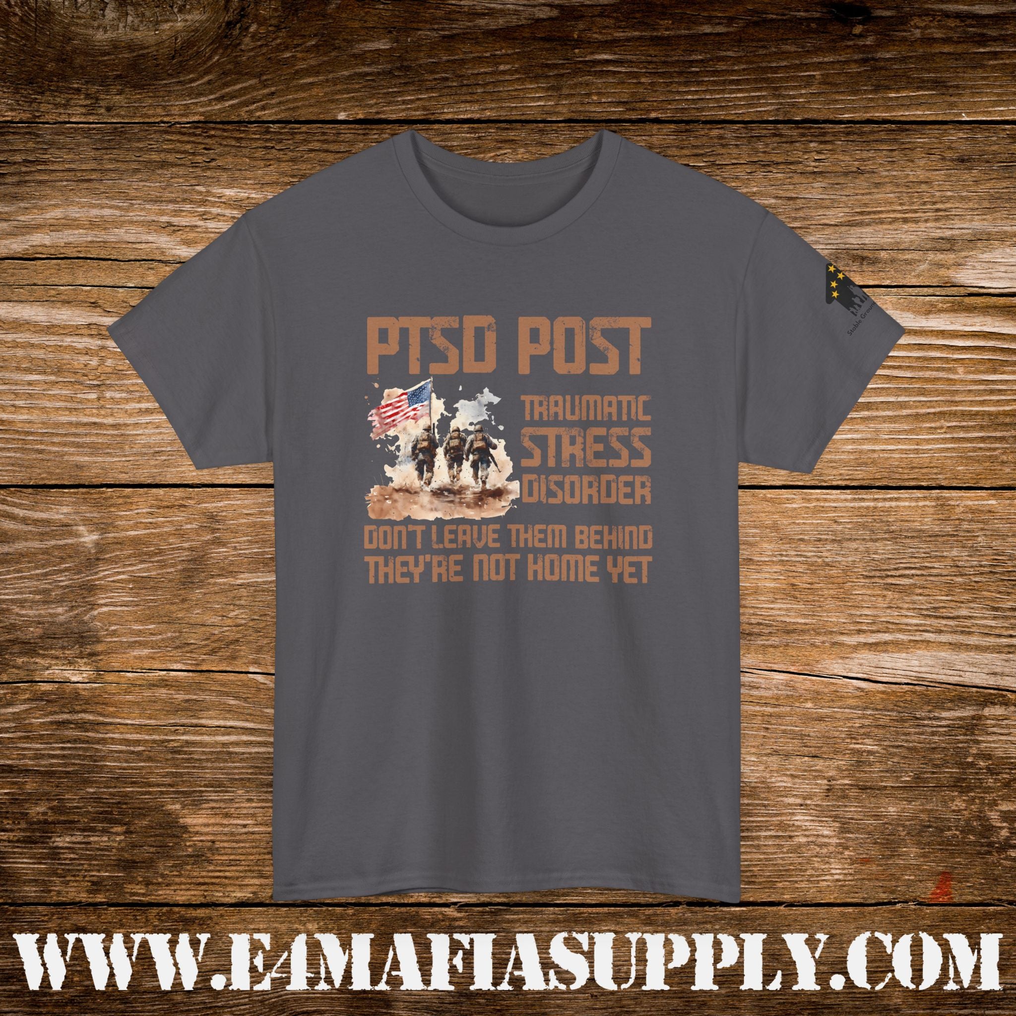 “PTSD – Don’t Leave Them Behind” – Veteran Mental Health Awareness T-Shirt