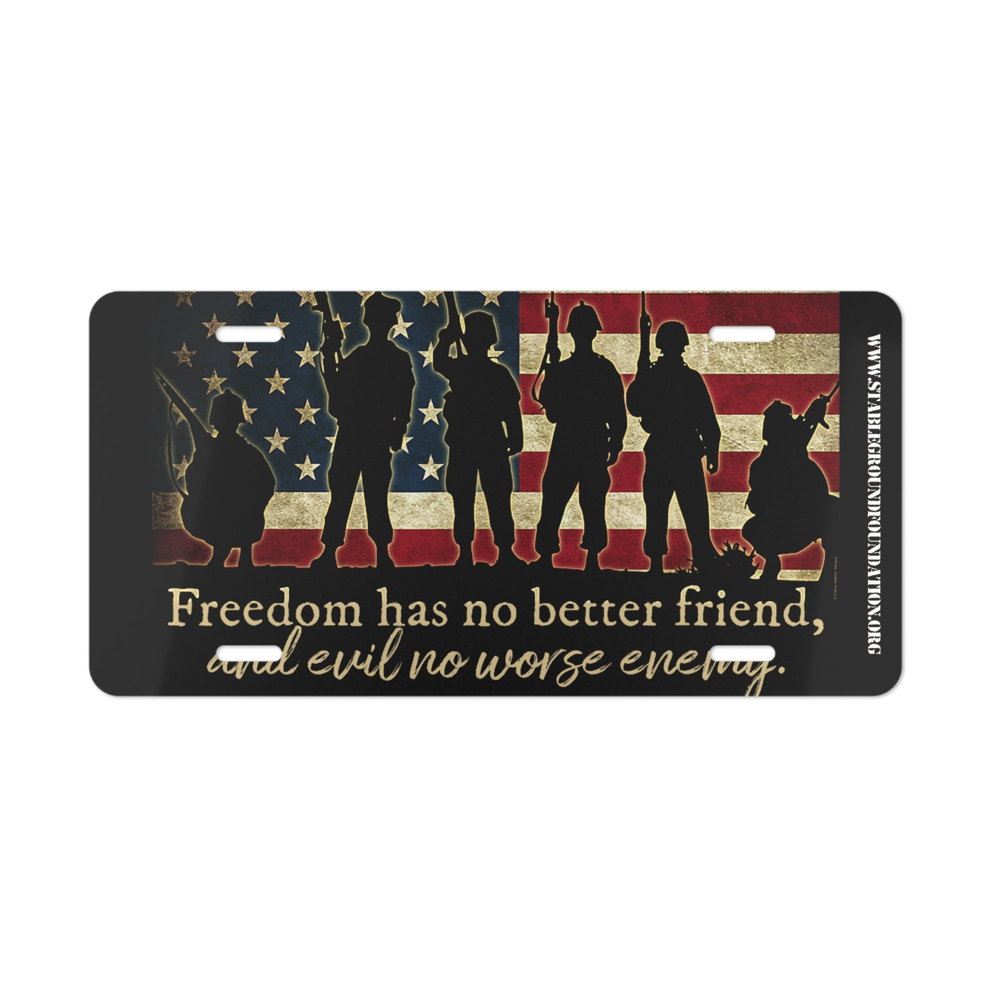Freedom Has No Better Friend – Patriotic Veteran License Plate