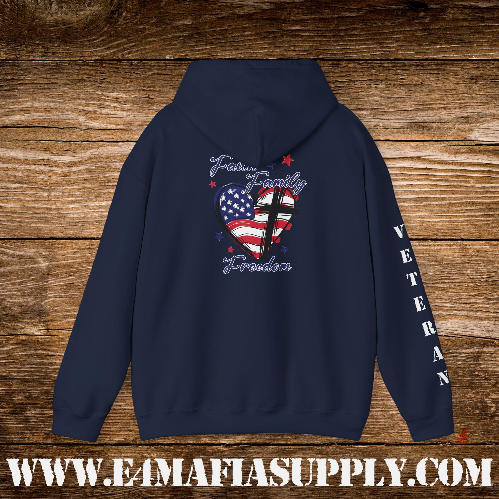 “Valour, Service, Patriot, Hero” Military Pride Veteran Hoodie