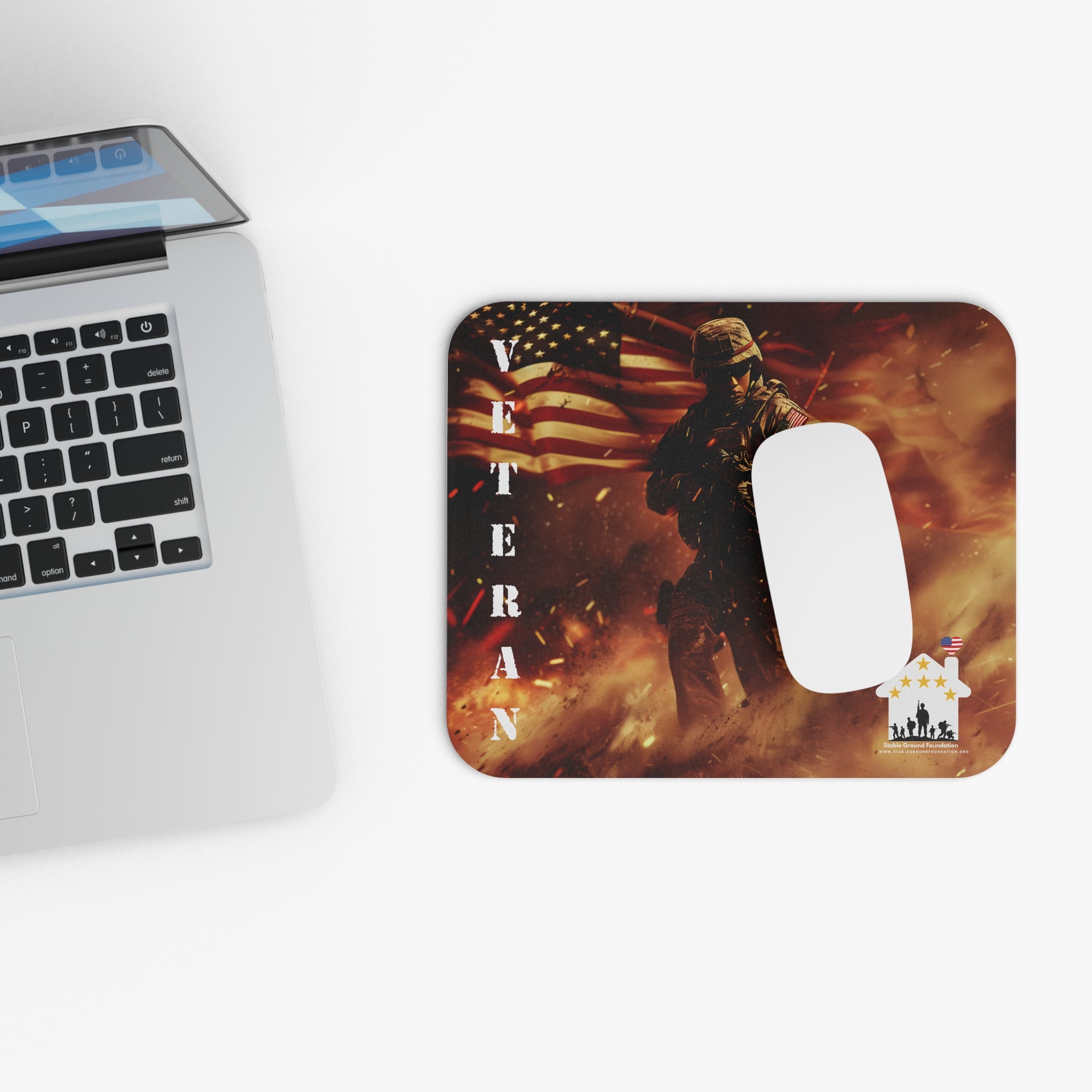 Fire and Freedom – American Veteran Mouse Pad