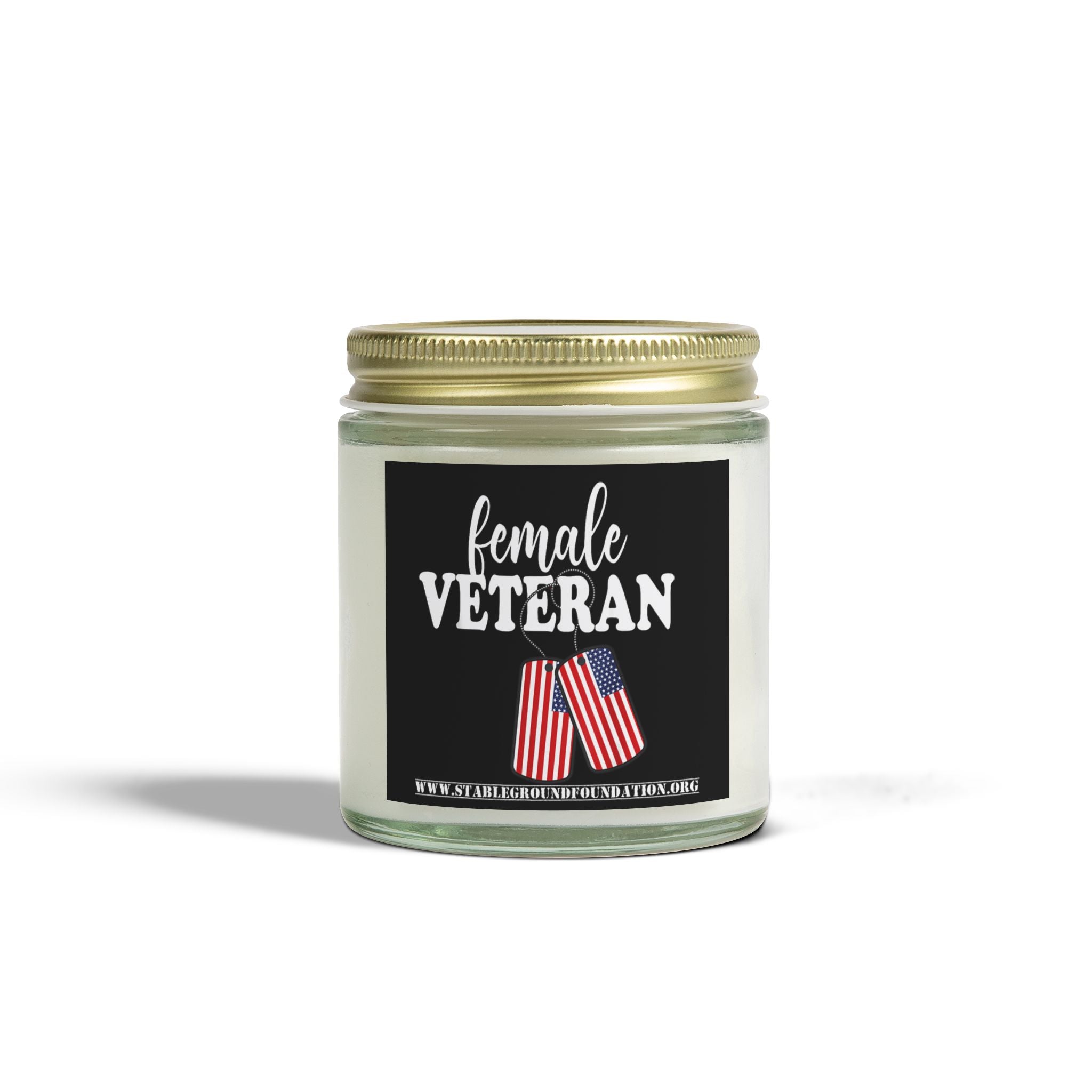 Female Veteran Candle – Honoring the Strength and Service of Women Who Served