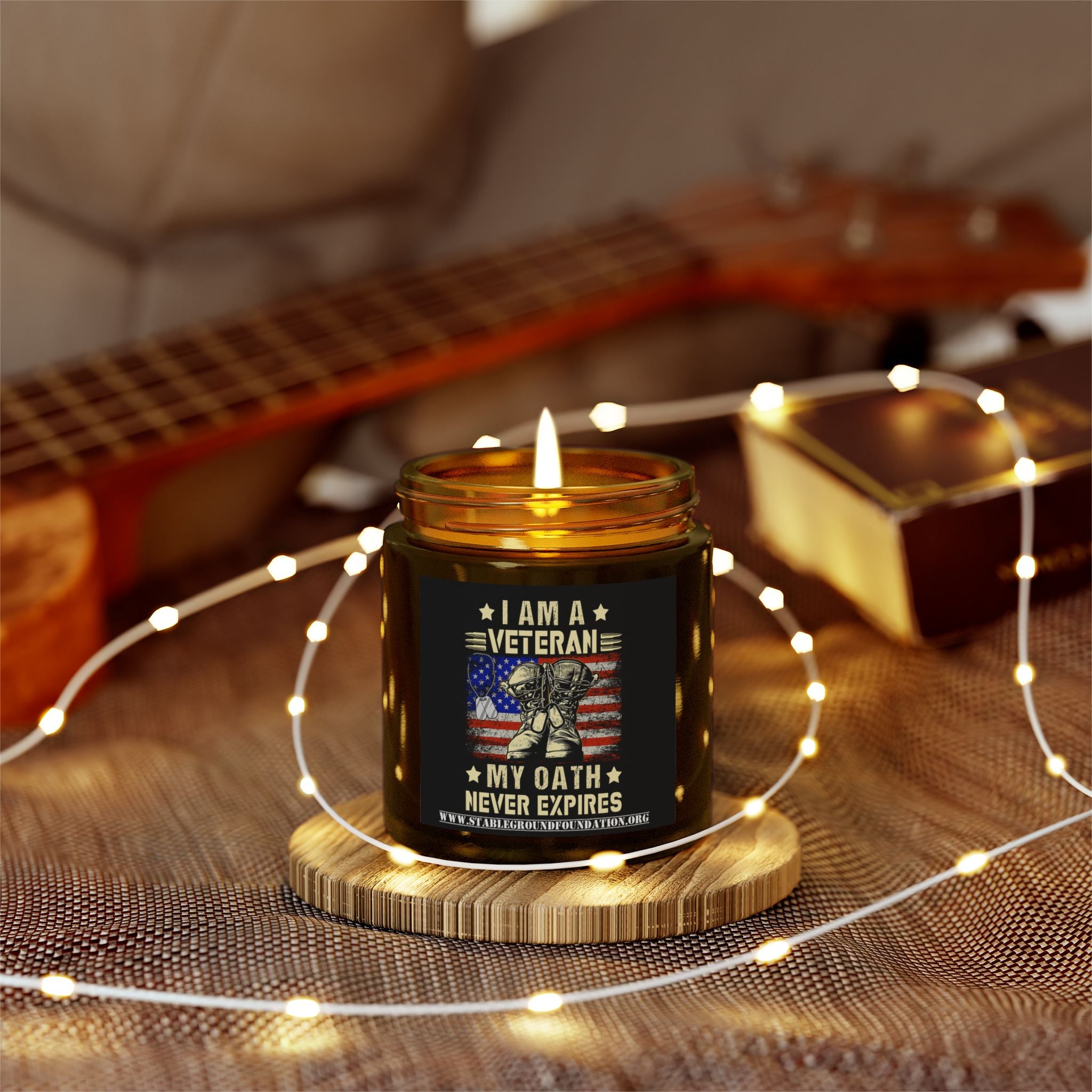 I Am a Veteran – My Oath Never Expires Candle | Patriotic Veteran Gift That Honors Lifelong Service