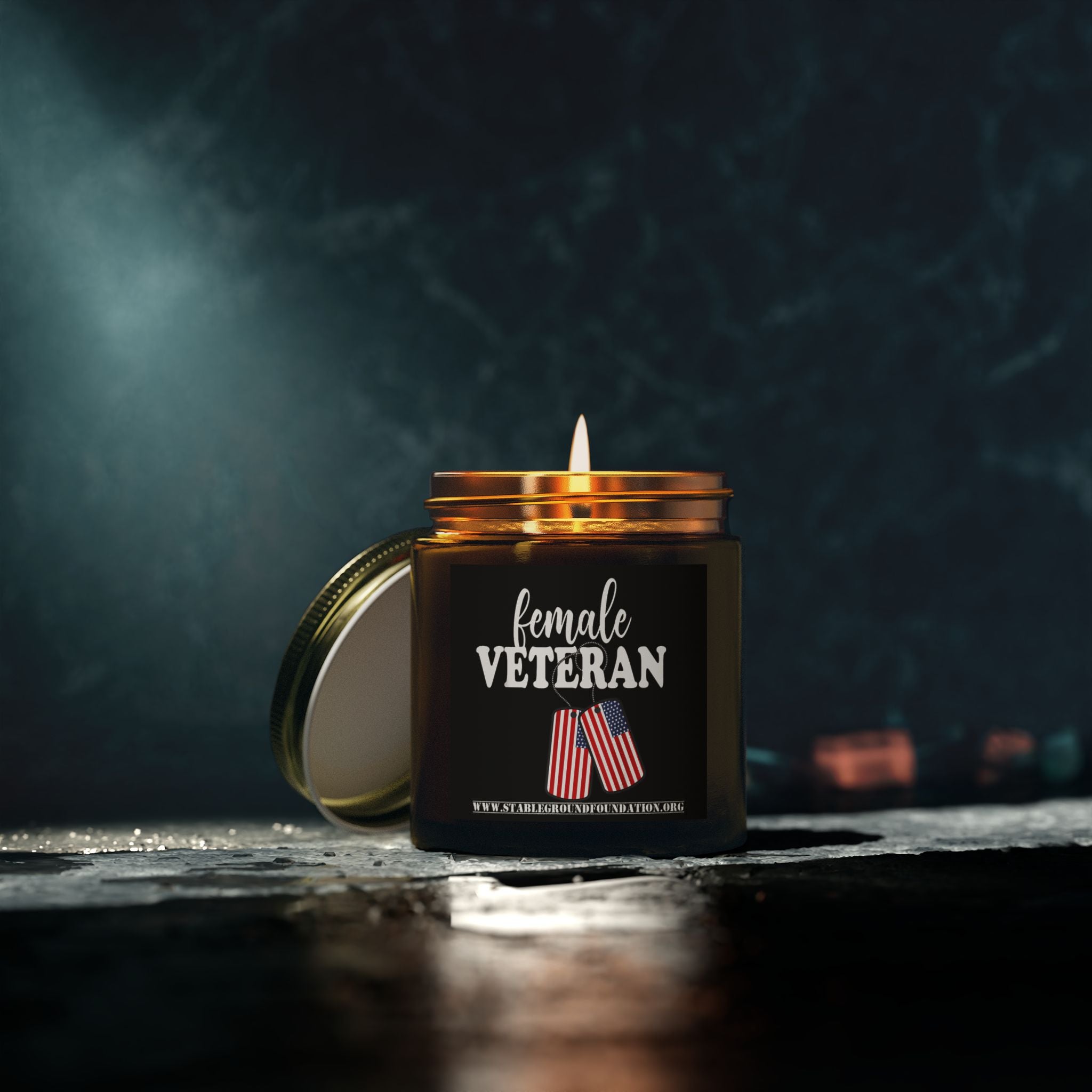 Female Veteran Candle – Honoring the Strength and Service of Women Who Served