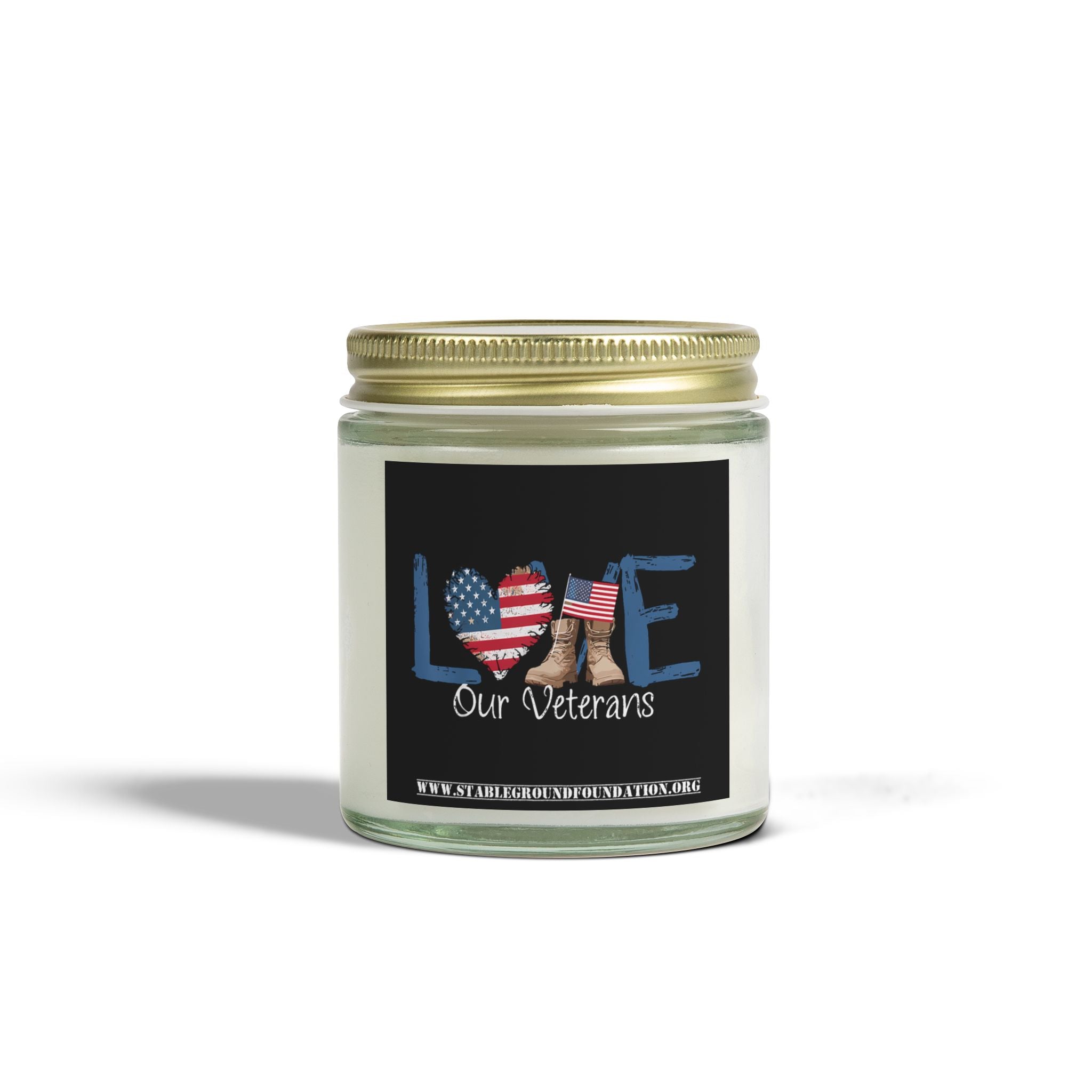 Love Our Veterans Candle — A Blue Flame of Gratitude