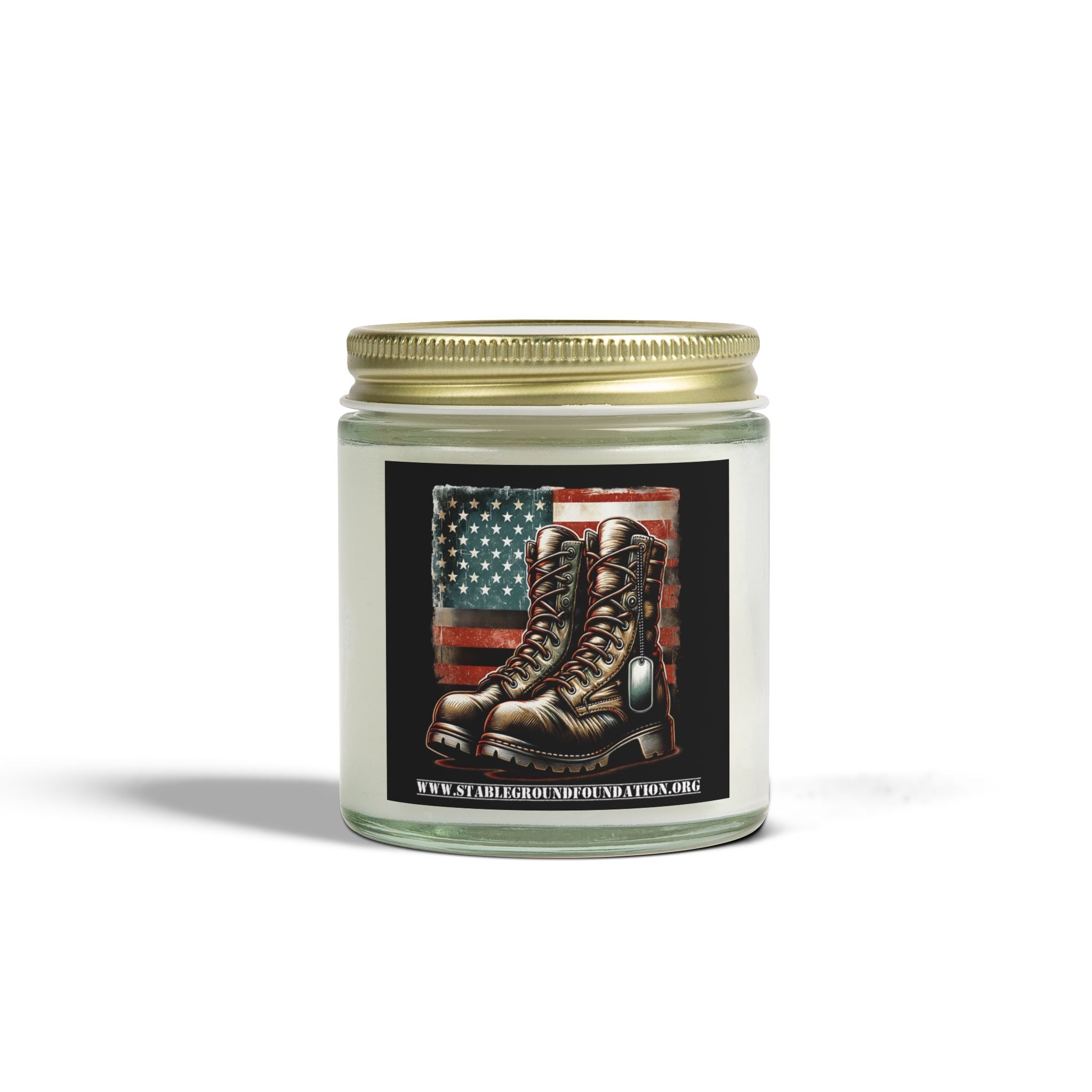 Honor and Remembrance Candle – Boots and Flag Tribute