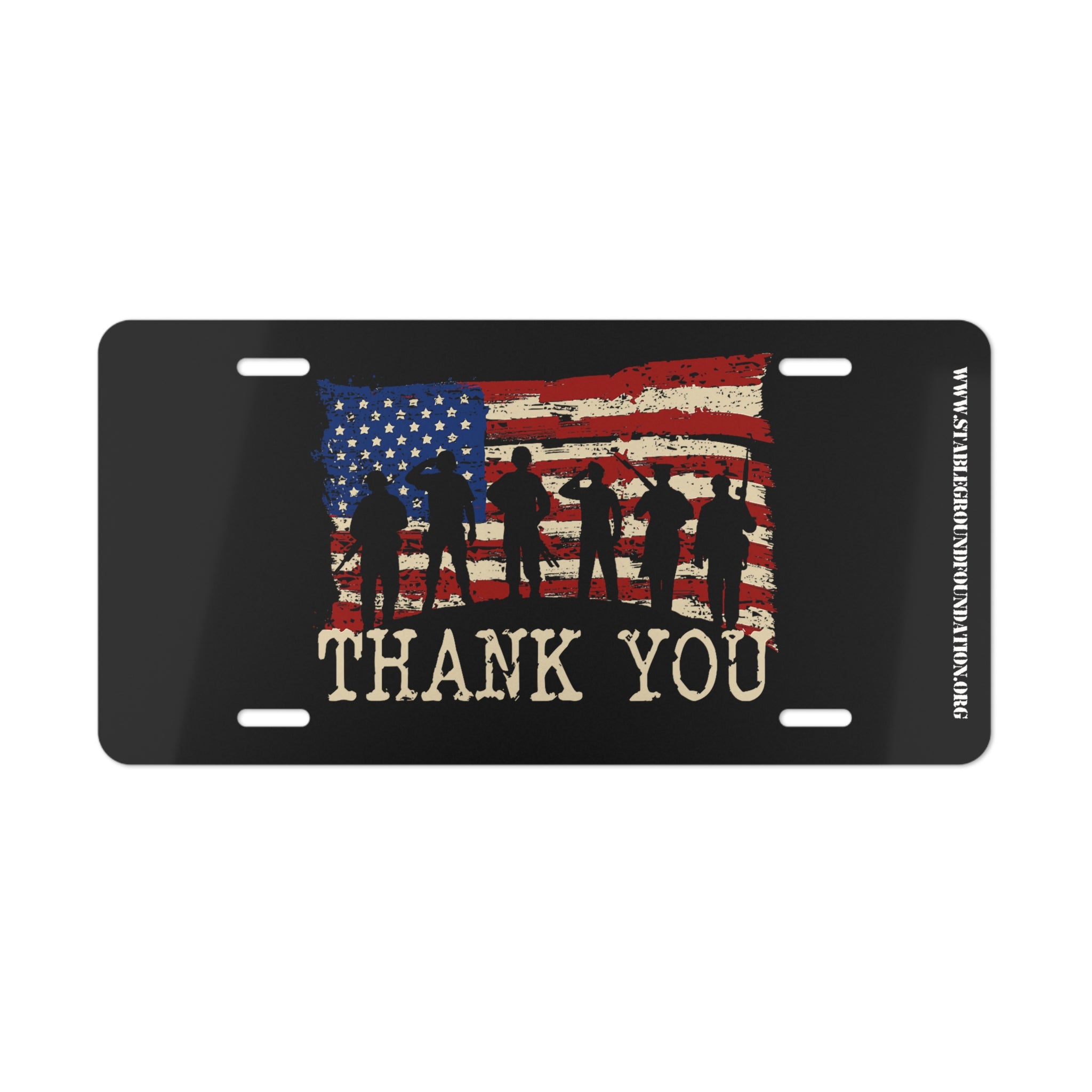 Thank You Veterans Patriotic License Plate – Military Appreciation Tribute
