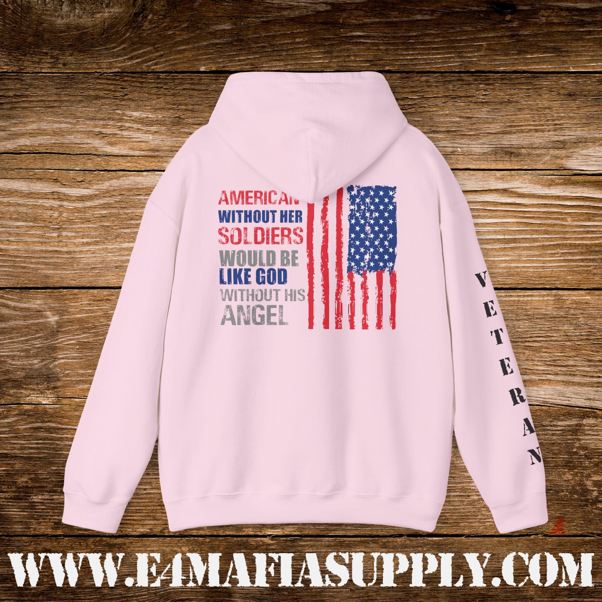 “America Without Her Soldiers” Patriotic Veteran Hoodie