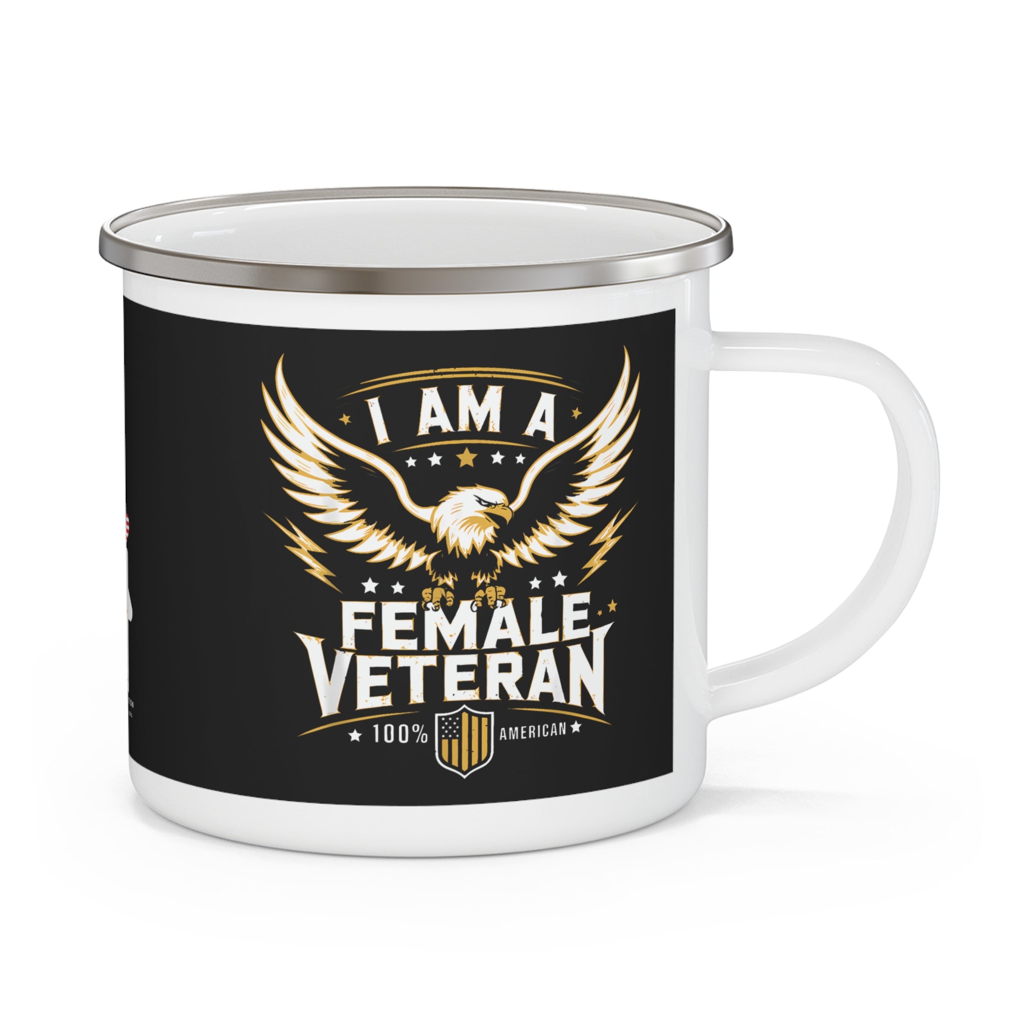 I Am a Female Veteran Mug | Bold Eagle Emblem Patriotic Coffee Cup
