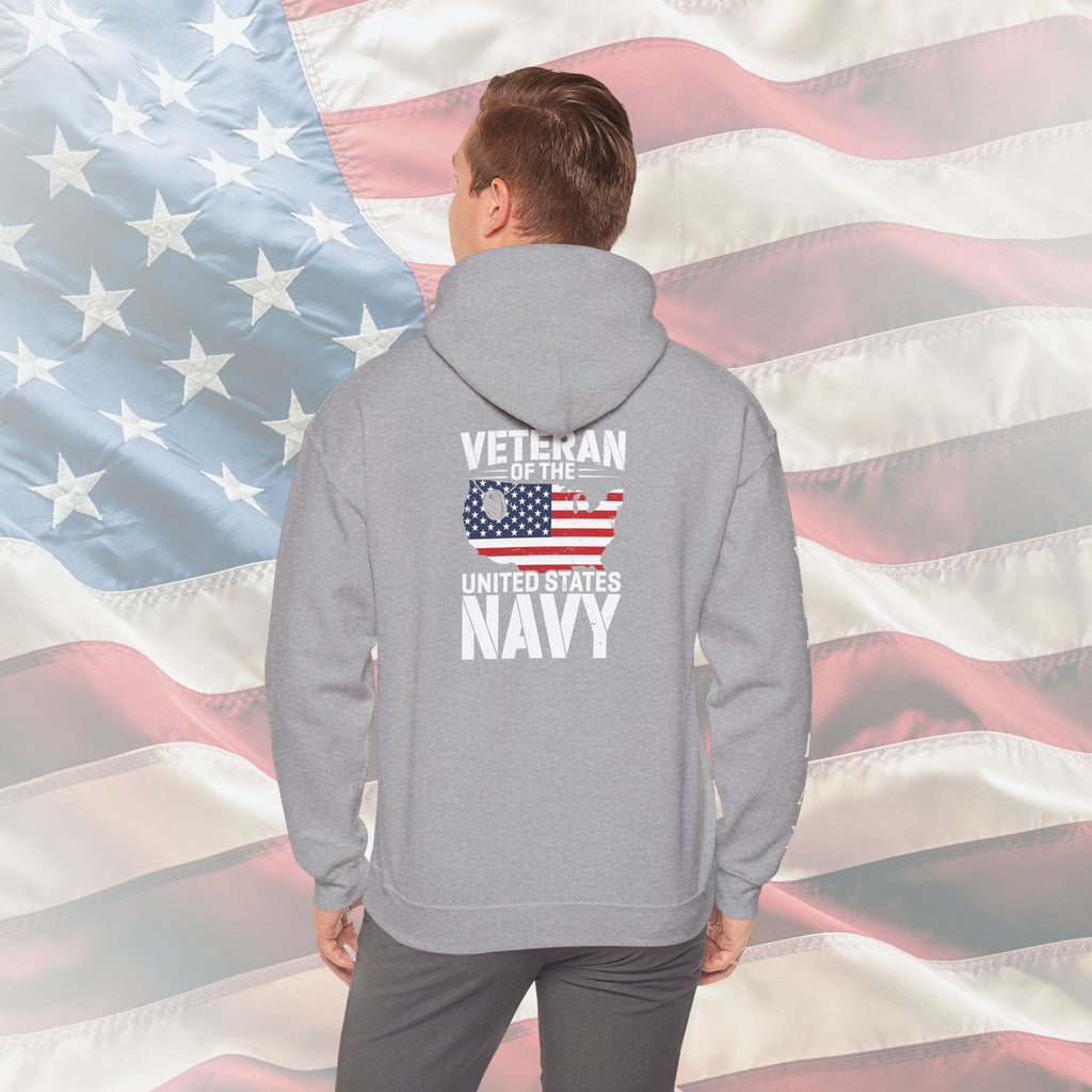 United States Navy Veteran Hoodie – Patriotic Flag Edition
