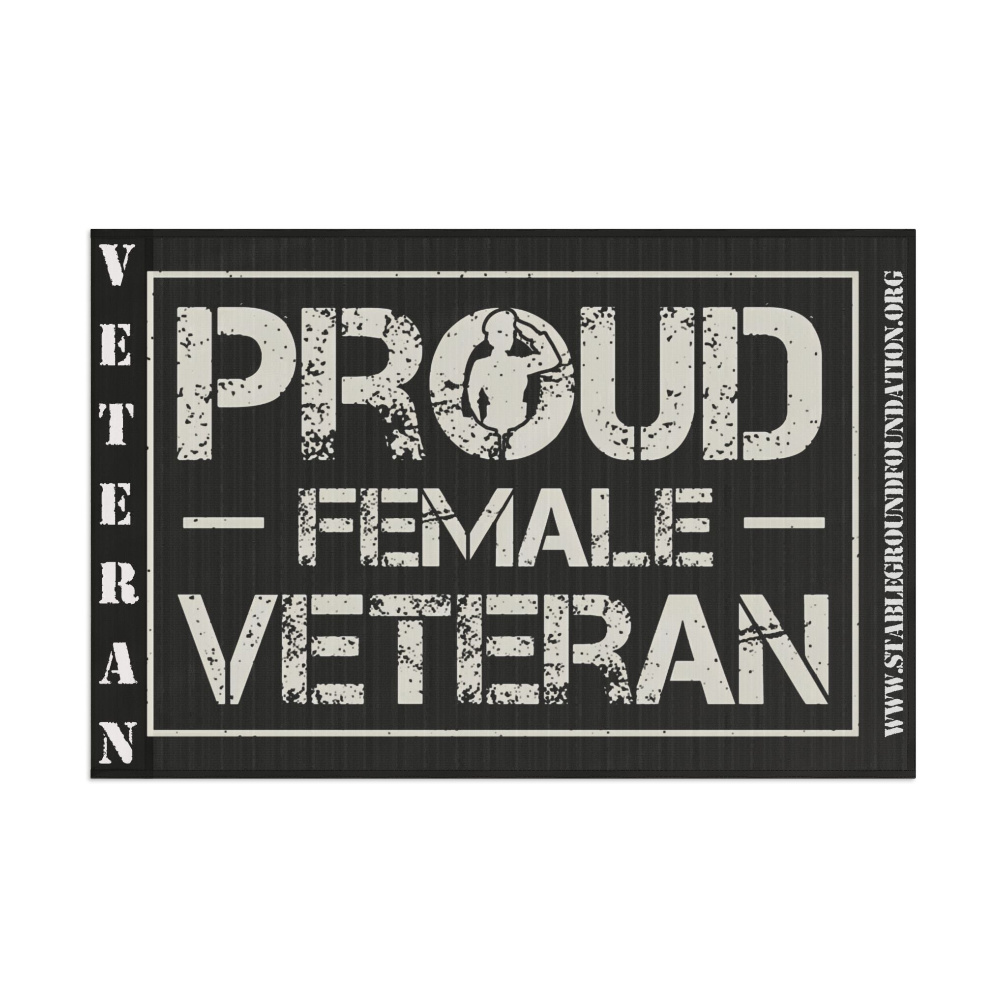 Proud Female Veteran — Bold Patriotic Flag Honoring Women Who Served