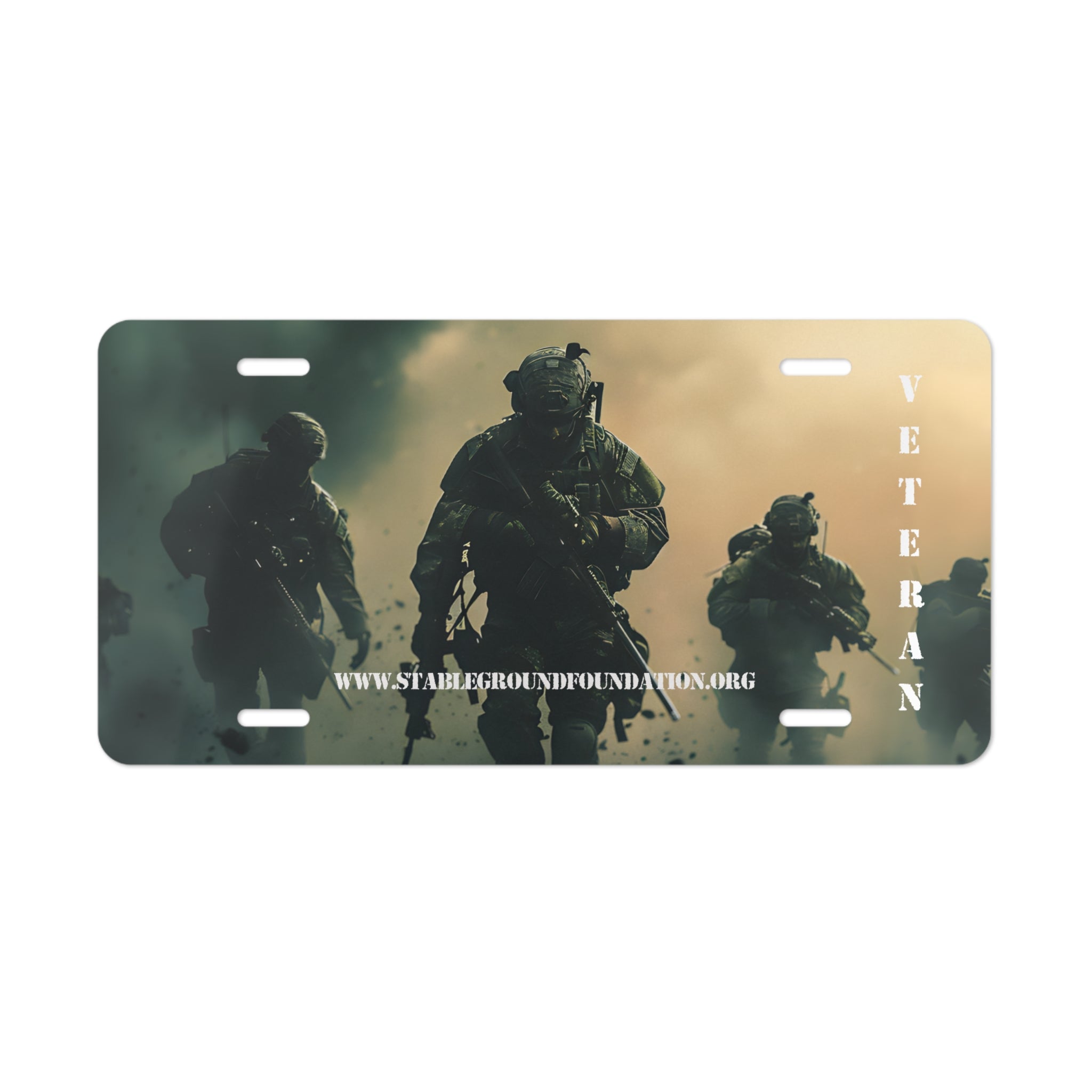 Marching Forward – Veteran American Flag License Plate