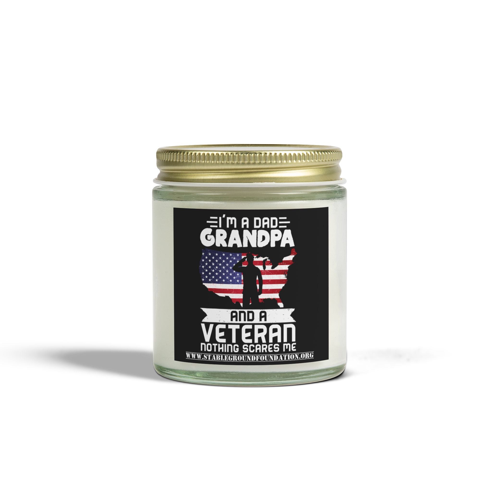 Dad, Grandpa, and Veteran Candle – Patriotic Gift for Military Families